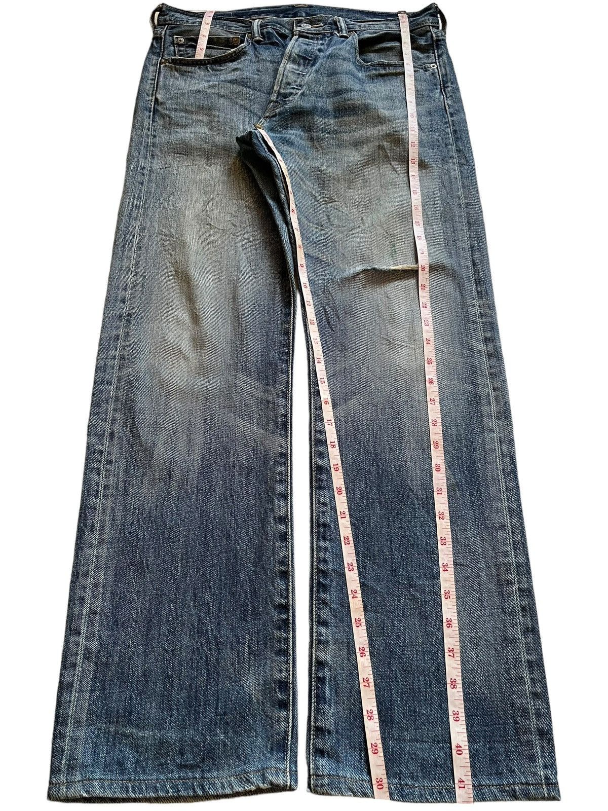 Levi's SALES🔥Vintage Levis 501 Faded Wash Distressed Loose Jeans Size US 33 - 14 Thumbnail