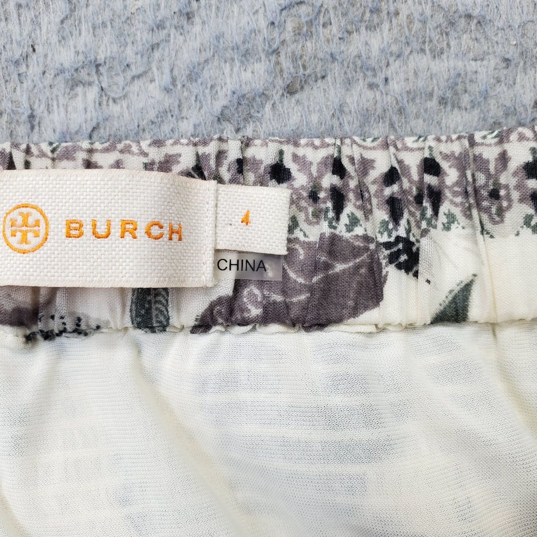 Tory Burch Tory Burch Womens Skirt 4 Midi Leaf Print Elastic Waist UVUC? Size 27" / US 4 / IT 40 - 5 Thumbnail