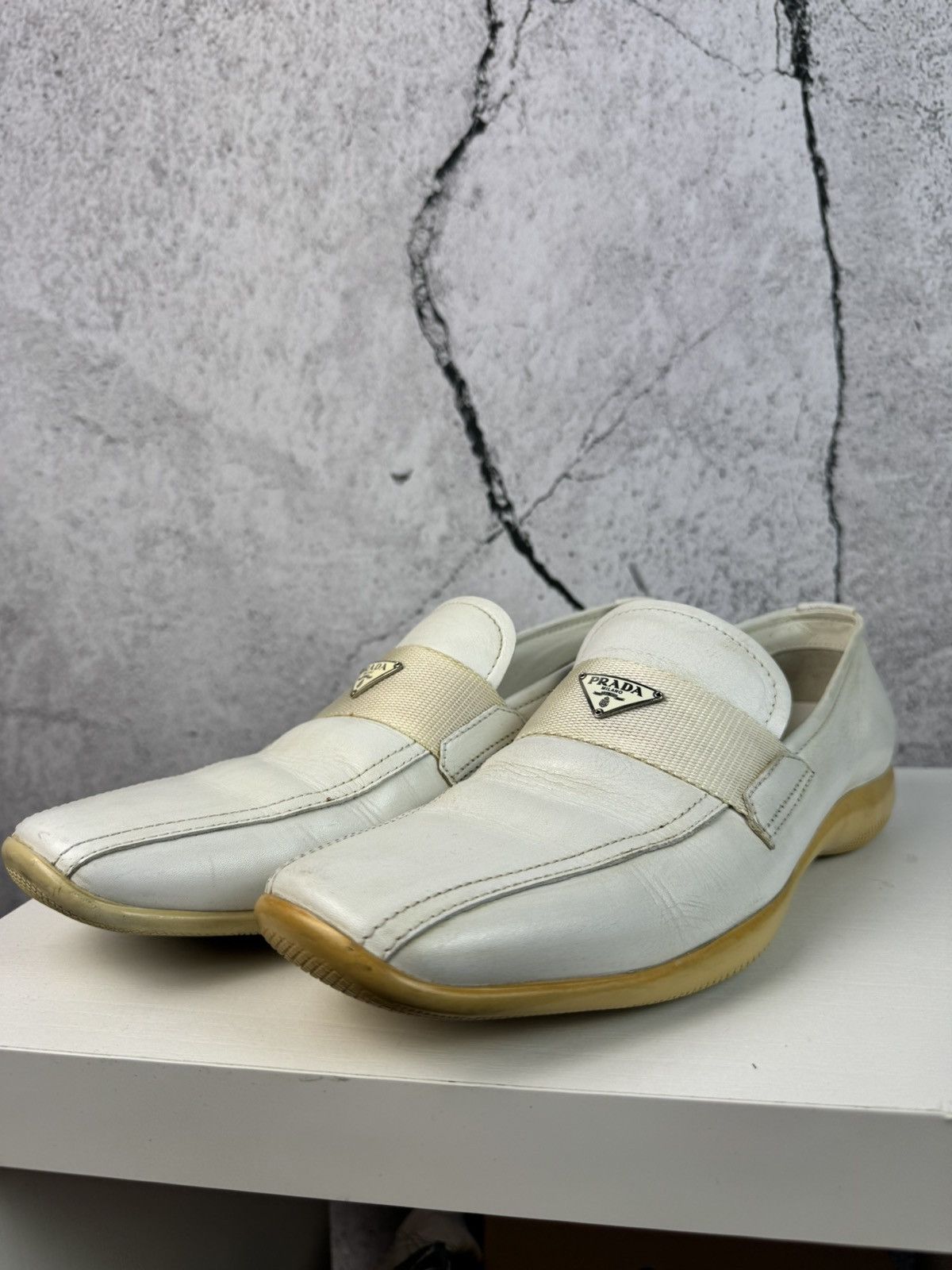 Prada PRADA MILANO Logo Leather Driver Sport Loafers Size US 8 / EU 41 - 8 Thumbnail
