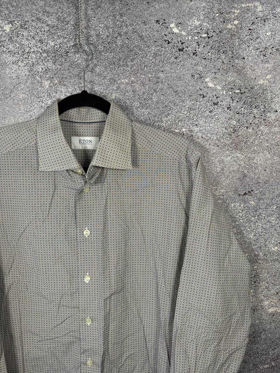 Eton Eton Shirt Mens 16 41 Floral All Over Print AOP Dress Formal Size US M / EU 48-50 / 2 - 2 Thumbnail