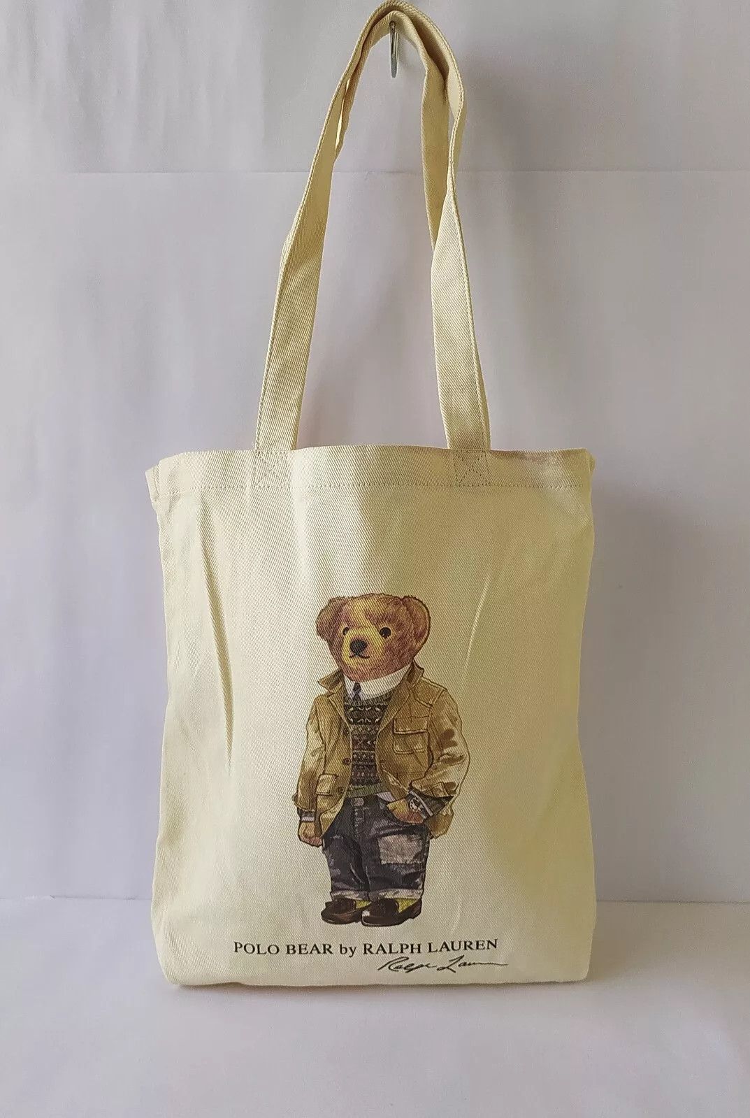 Polo Ralph Lauren Polo Ralph Lauren Polo Bear Cotton Canvas Tote Bag IFD 8038 Size ONE SIZE - 1 Thumbnail