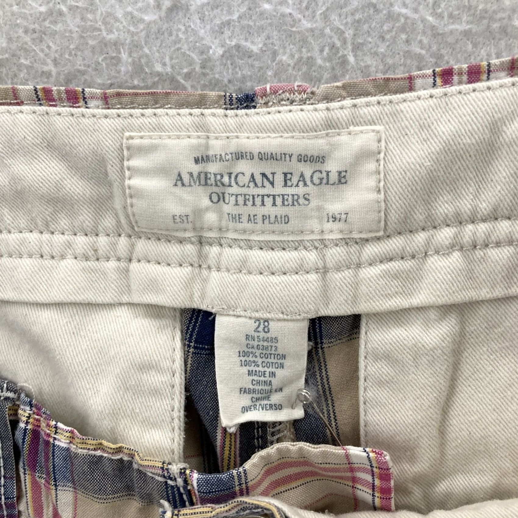 American Eagle Outfitters American Eagle Outfitters Shorts Mens 28 Adult Brown Tan Plaid - Multicolor Cotton Knit Flat Front Chino Casual Relaxed Size 28 28in Inseam 10in Mens Size US 28 / EU 44 - 6 Thumbnail