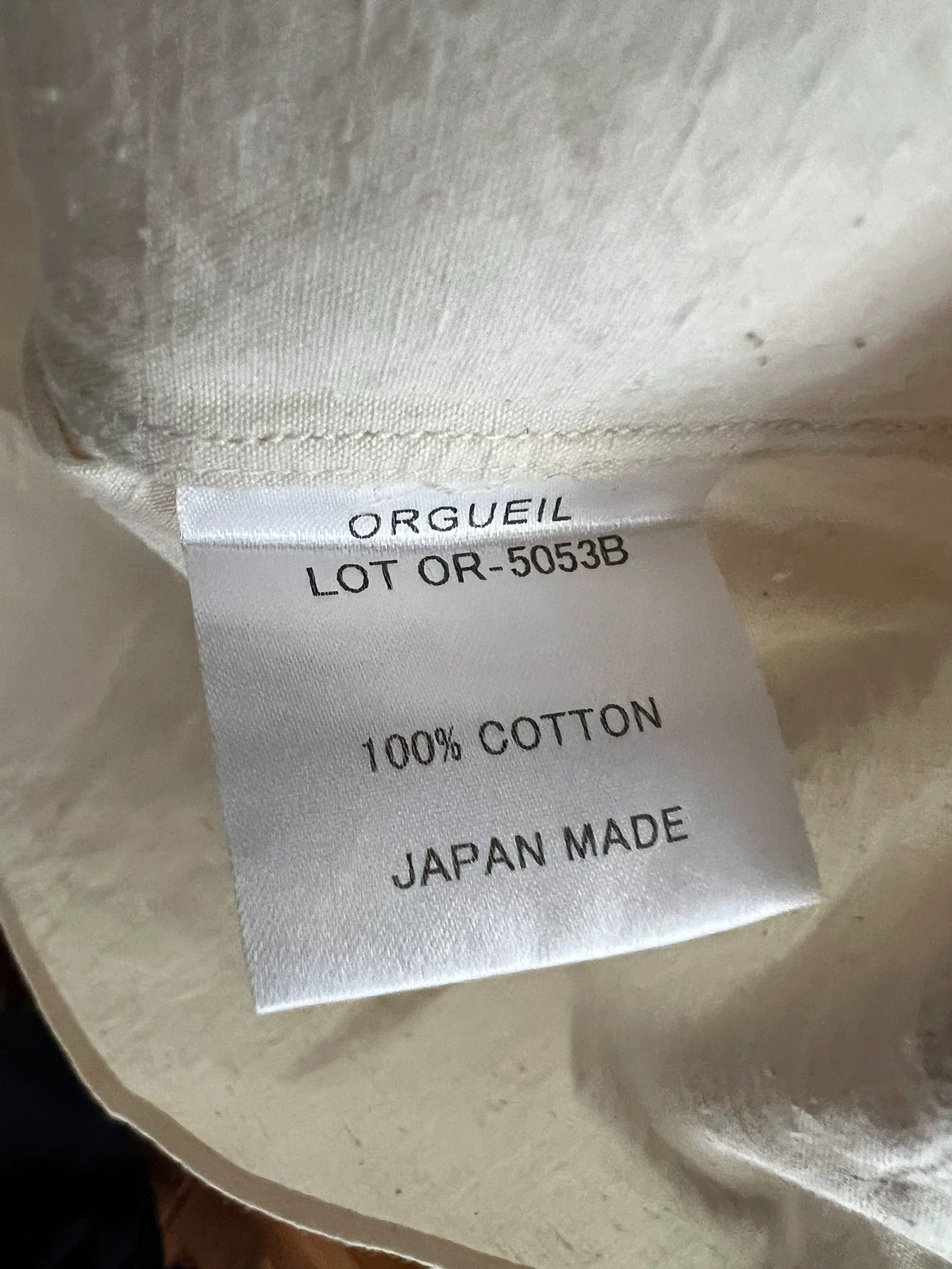 Orgueil ORGUEIL Vintage NEP Woven Cream 38 Windsor Collar Shirt Size US XXS / EU 40 - 6 Thumbnail