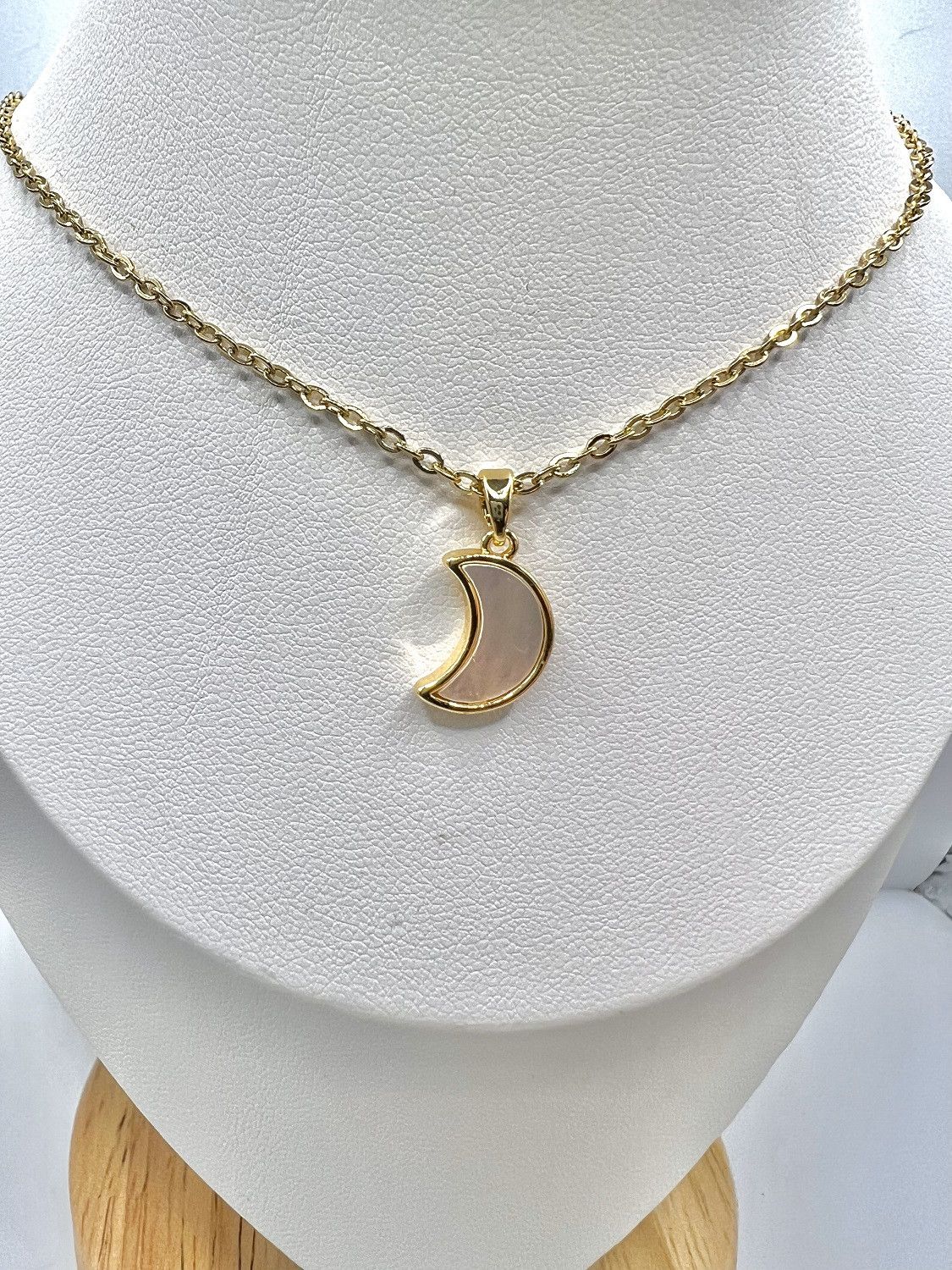 Handmade Moon Gold Chain Necklace Size ONE SIZE - 3 Thumbnail