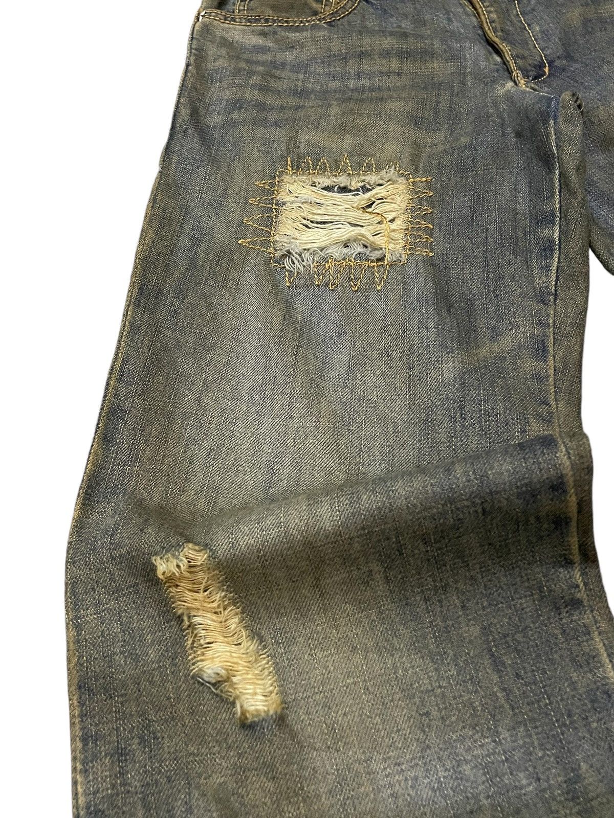 Hysteric Glamour × Japanese Brand × No Future No Future Japanese Punk Mud Wash Distressed Jeans Size US 29 - 16 Thumbnail