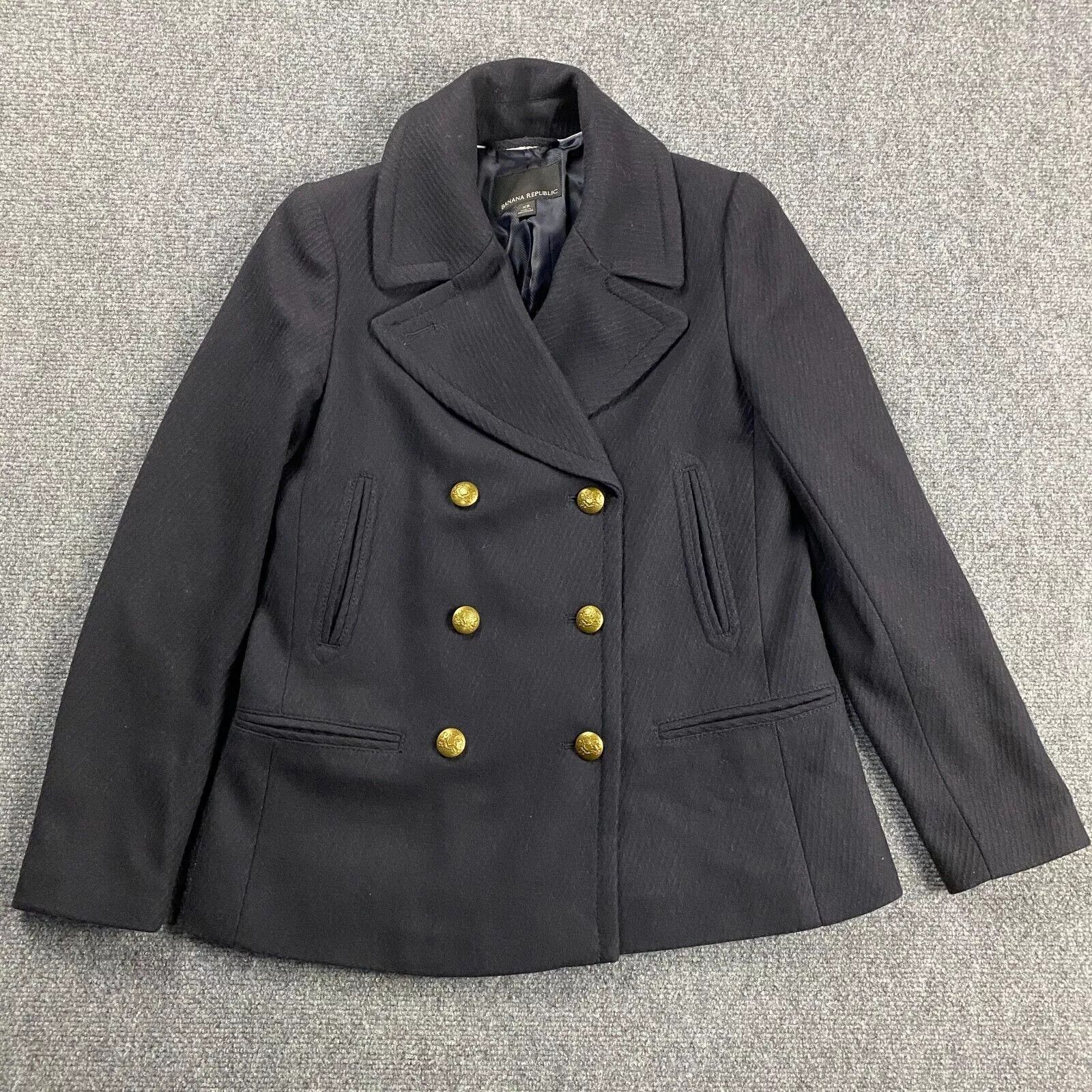 Banana Republic Banana Republic Pea Coat Women's XS Black Extra Small Size XS / US 0-2 / IT 36-38 - 1 Thumbnail