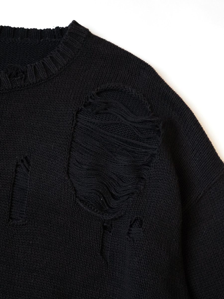 Kapital KAPITAL 5G cotton knit crew sweater anarchy RAINBOWY black Size US L / EU 52-54 / 3 - 4 Thumbnail