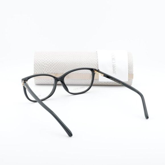 Jimmy Choo Jimmy Choo JC308 0DXF 00 Eyeglasses Shiny Black/Gold 54mm Size ONE SIZE - 11 Thumbnail