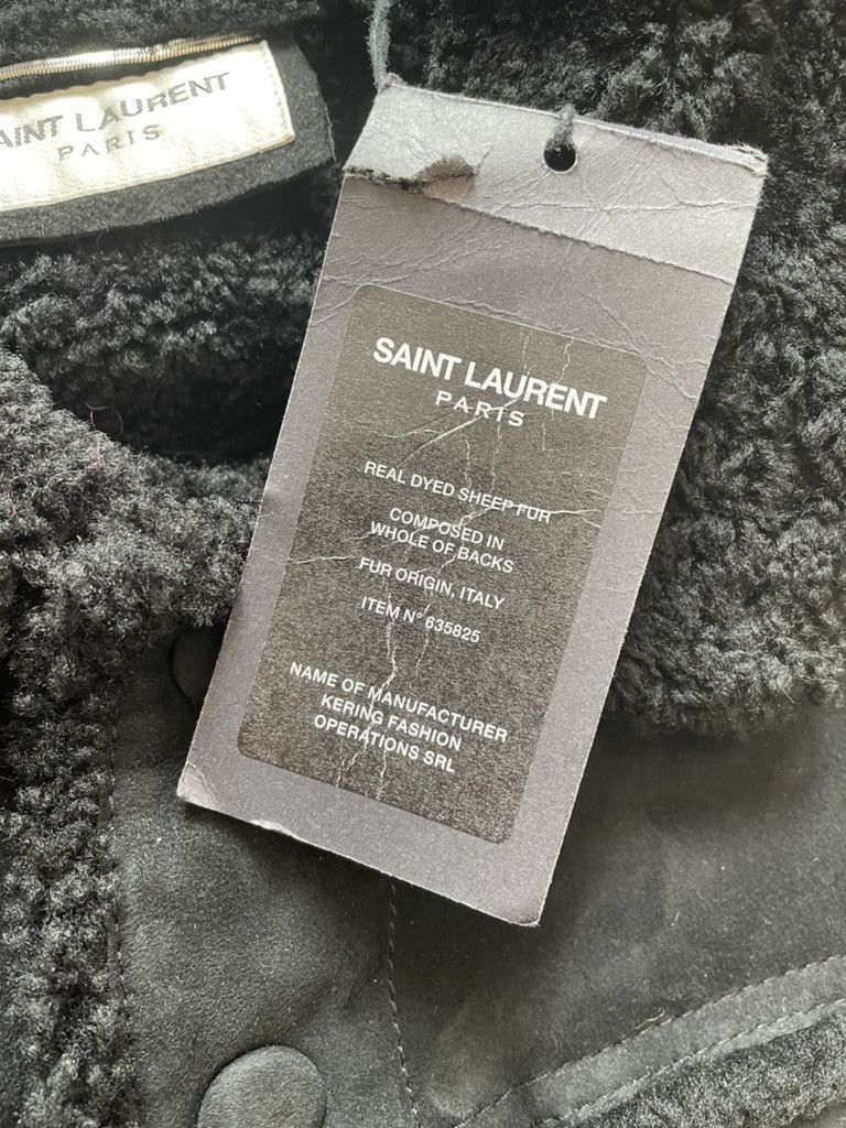 Saint Laurent Paris FW20 Saint Laurent Real Dye Sheep Fur Trucker Jacket Size US S / EU 44-46 / 1 - 11 Thumbnail