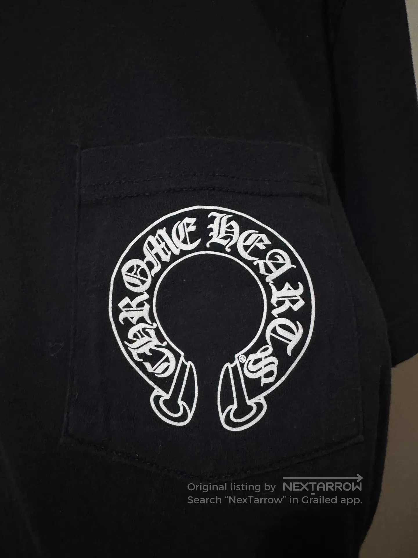 Chrome Hearts Black Short Sleeve T-Shirt with Pocket Design. Size US L / EU 52-54 / 3 - 4 Thumbnail