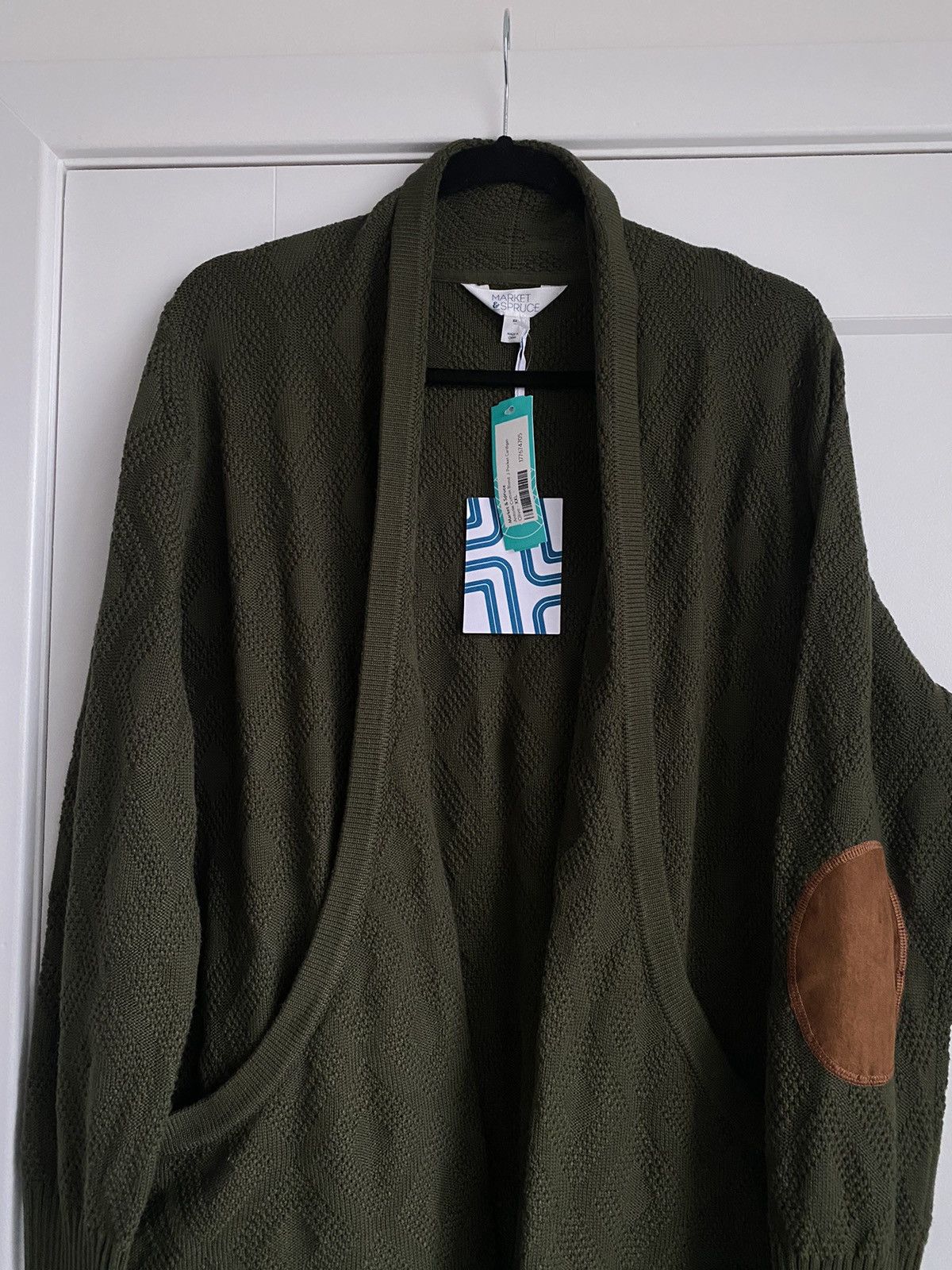 Other Market & Spruce Antoine Cotton J Pocket Cardigan Olive Green Size XXL / US 16-18 / IT 52-54 - 5 Thumbnail