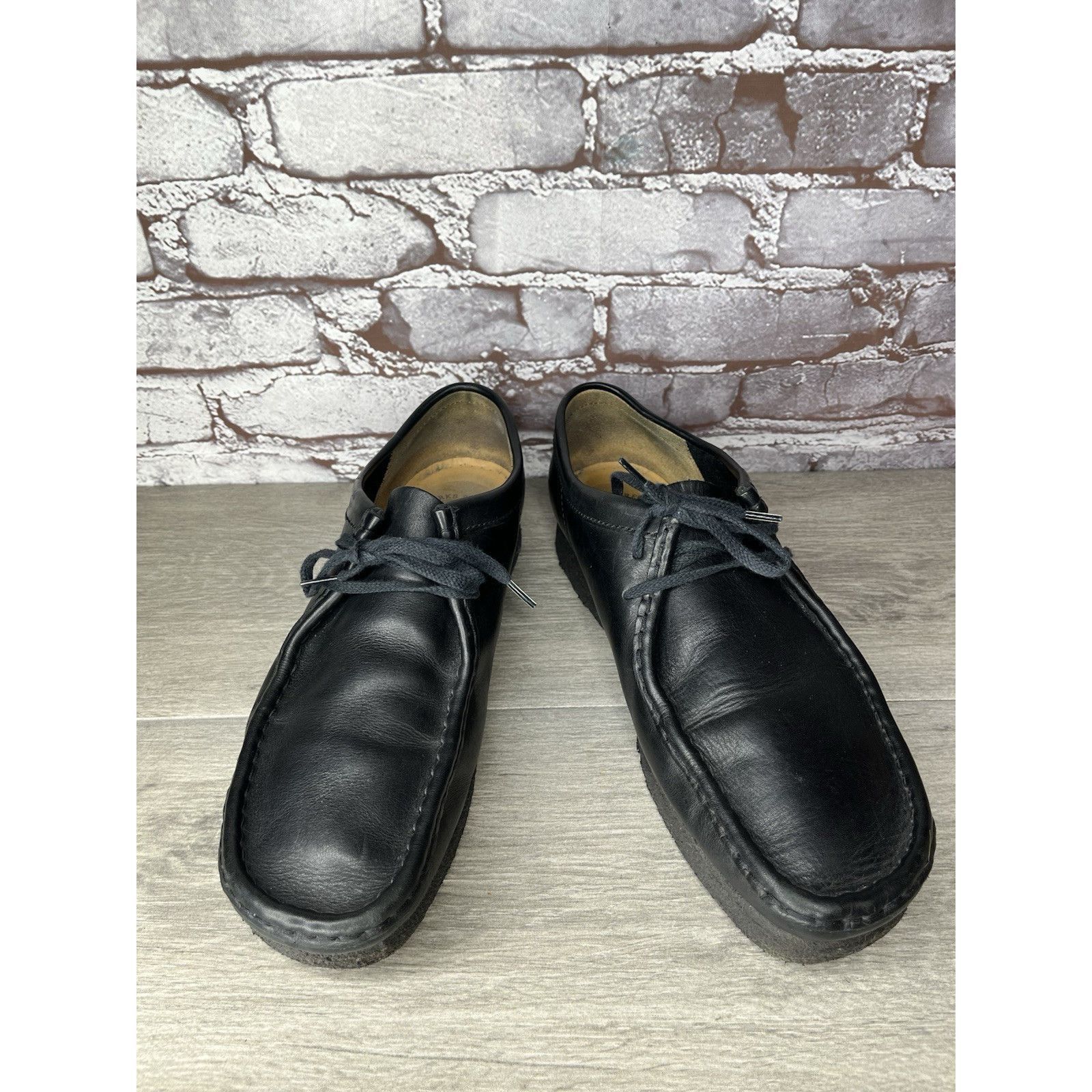 Clarks Clarks Wallabees Black Leather Moccasins Chukka Boots Shoes Size US 11 / EU 44 - 11 Thumbnail