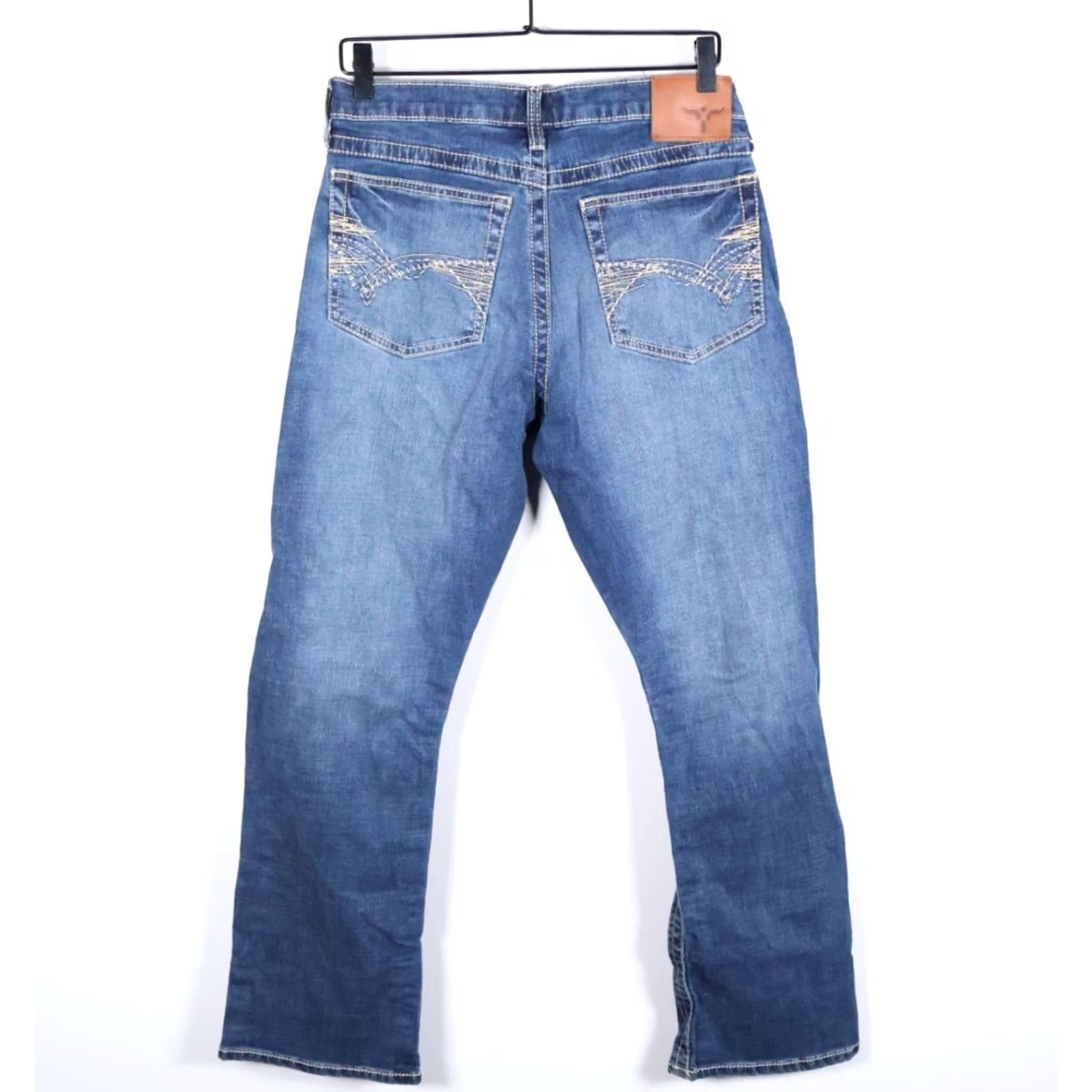 Wrangler Wrangler Jeans Men's 30 x 30 Blue Vintage Boot Style 42 Denim Cotton Elastane Zip Fly 5-Pocket Regular Inseam 30 Size US 30 / EU 46 - 2 Thumbnail