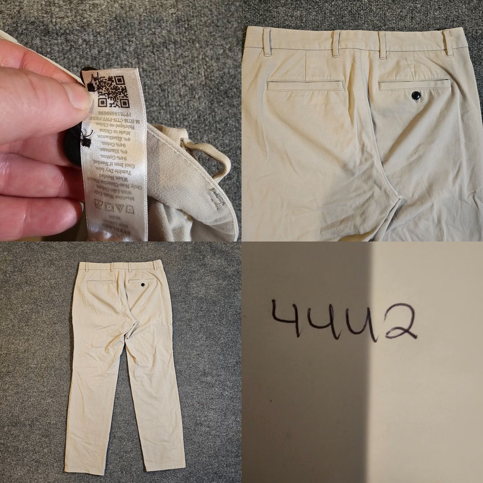 Everlane Everlane Uniform Pants Mens 31x30 Beige Chino Tapered Flat Front Casual Career Basic Pants Mens Beige Chino Tapered Flats Front Pockets 30in Inseam Size US 31 - 8 Thumbnail