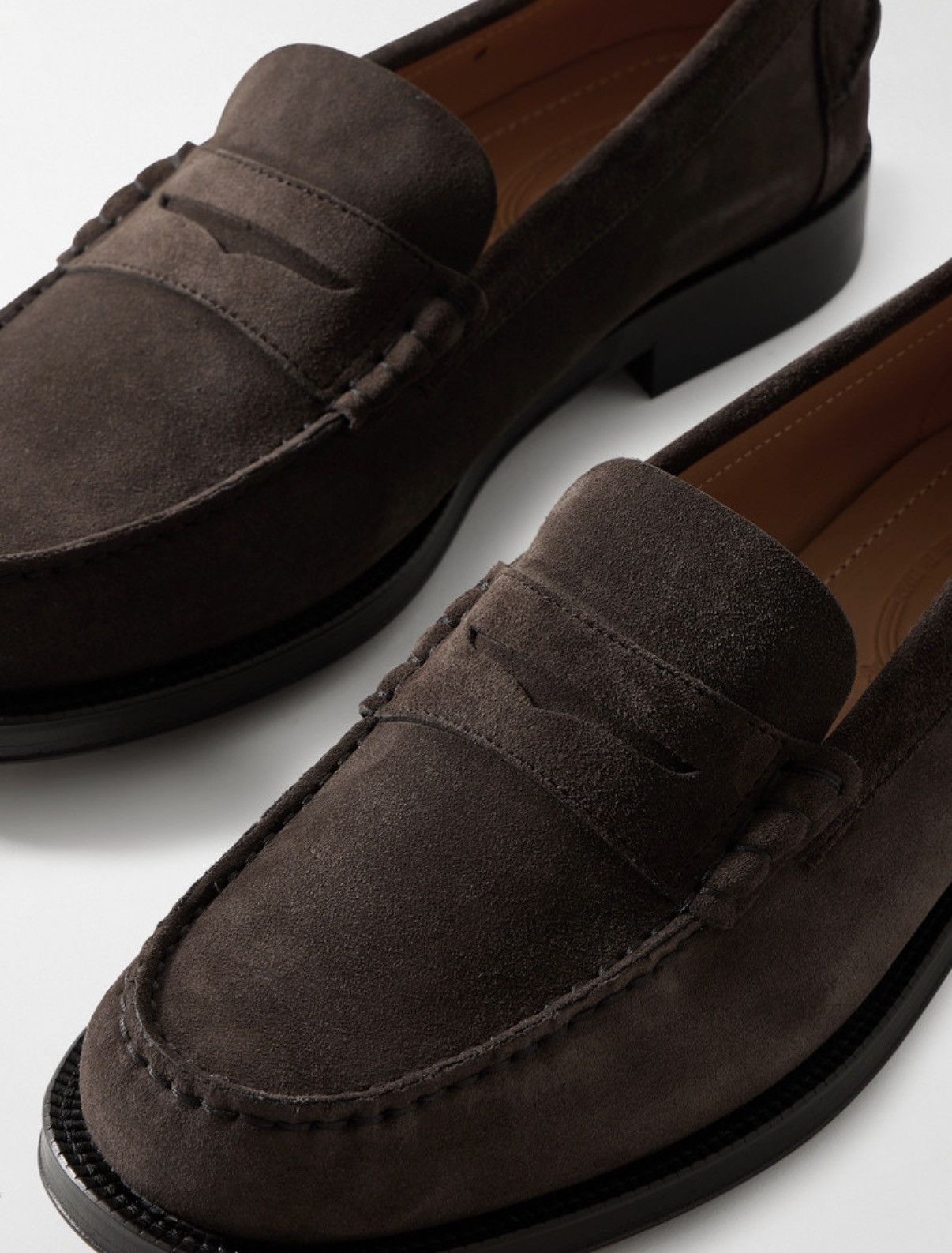 Tod's Tod's Brown Suede Penny Loafers Size US 11 / EU 44 - 10 Thumbnail