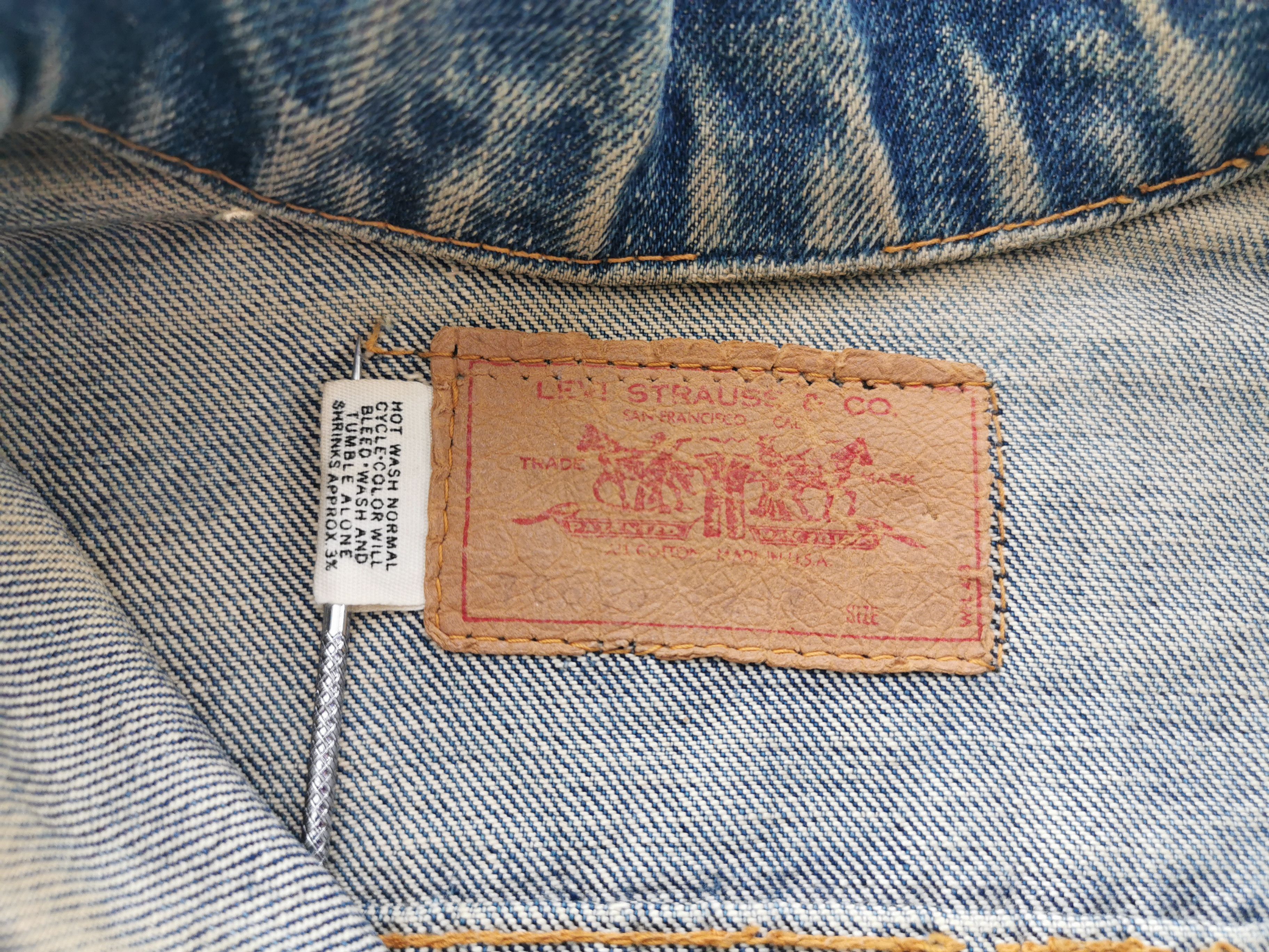 Levi's Distressed Vtg 80's Levis Trucker Denim Jacket Made In USA Size US S / EU 44-46 / 1 - 5 Thumbnail