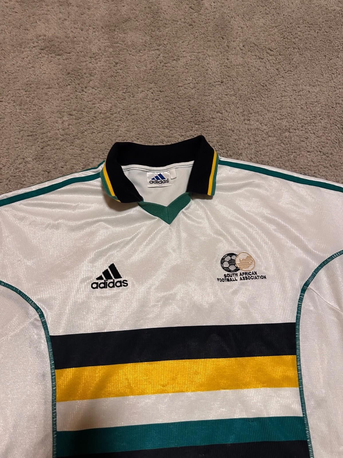 Adidas SOUTH AFRICA 1998/00 ADIDAS AWA FOOTBALL SOCCER SHIRT JERSEY Size US XL / EU 56 / 4 - 4 Thumbnail