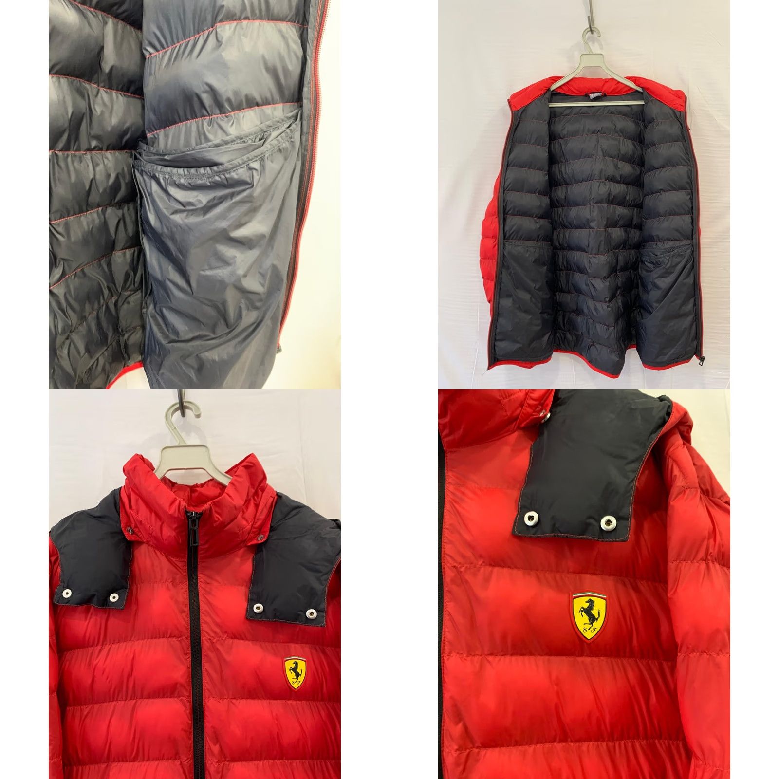 Ferrari Ferrari × Puma Down Puffer Jacket XXL Men Red Hooded Scuderia Shield Motorsport Jacket Size US XXL / EU 58 / 5 - 8 Thumbnail