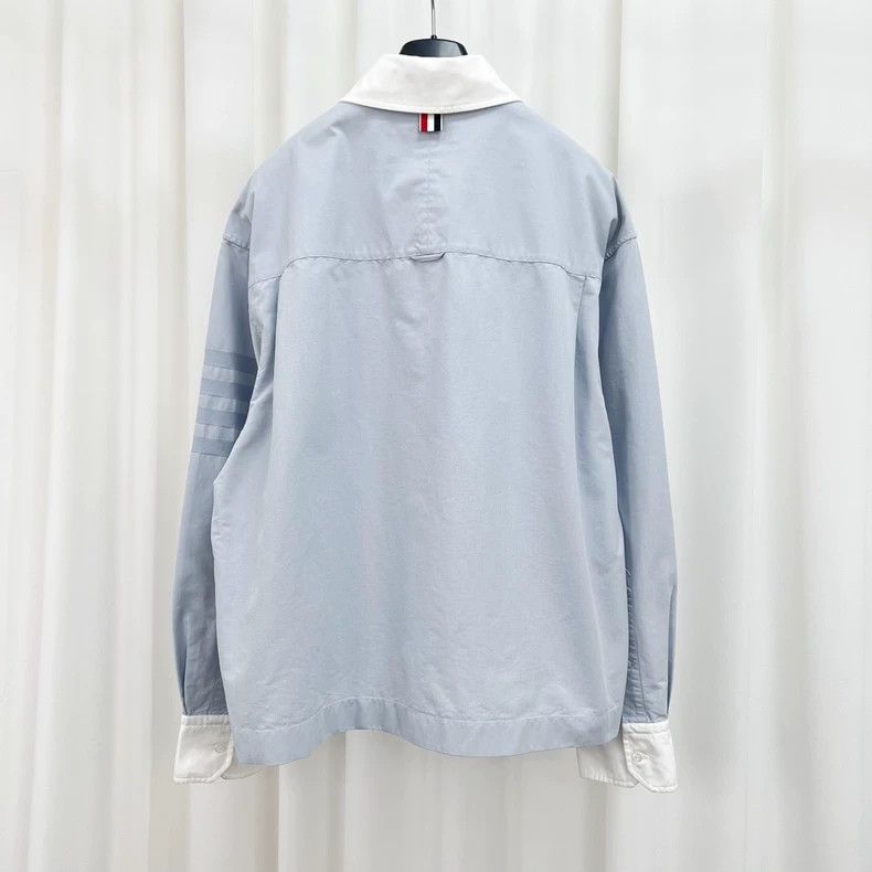 Thom Browne Thom Browne size1 Four-bar Polo shirt with long sleeves Size US S / EU 44-46 / 1 - 2 Thumbnail
