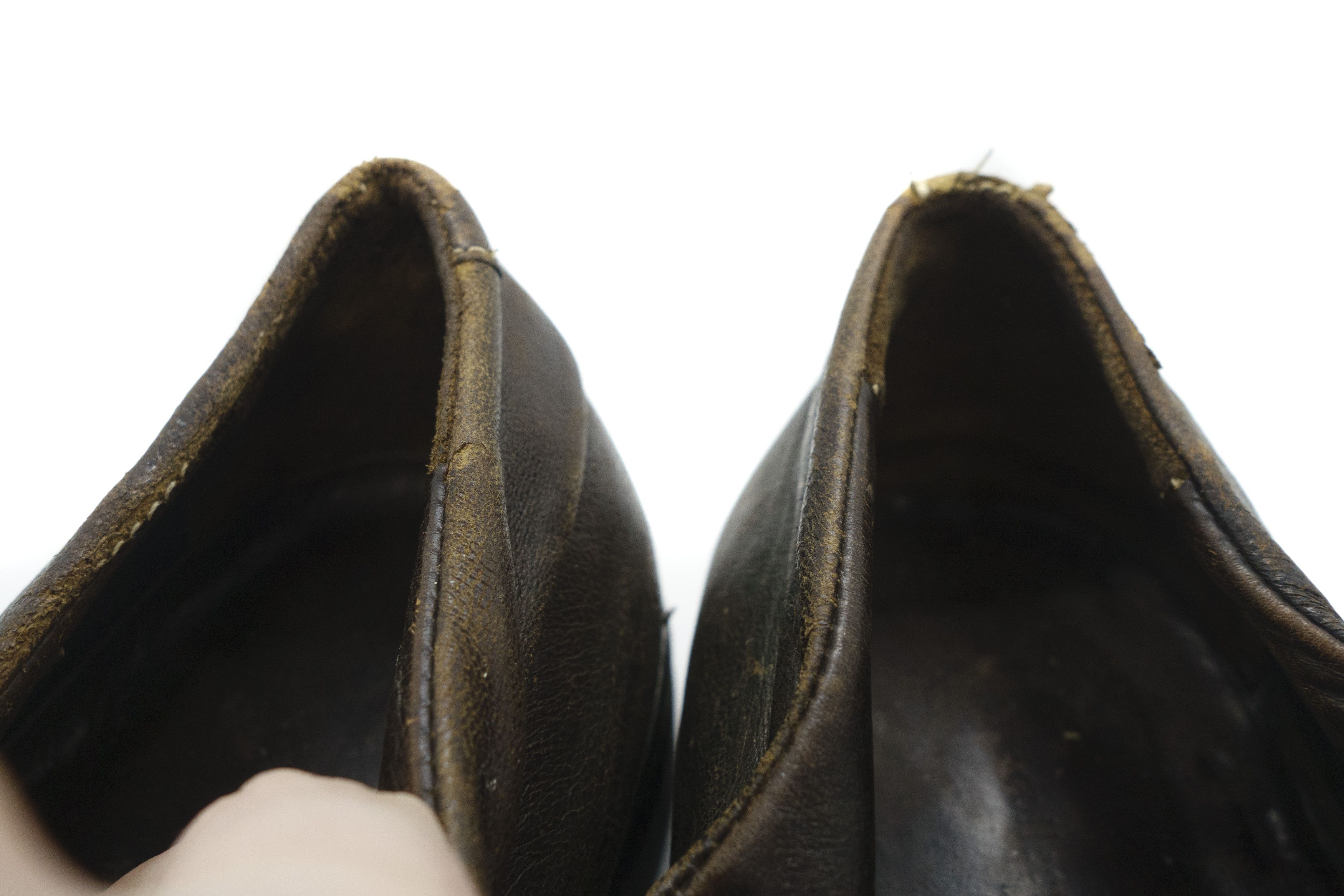 Armani Prive 00S Distressed Leather Low Shoes Vintage Size US 9 / EU 42 - 7 Thumbnail