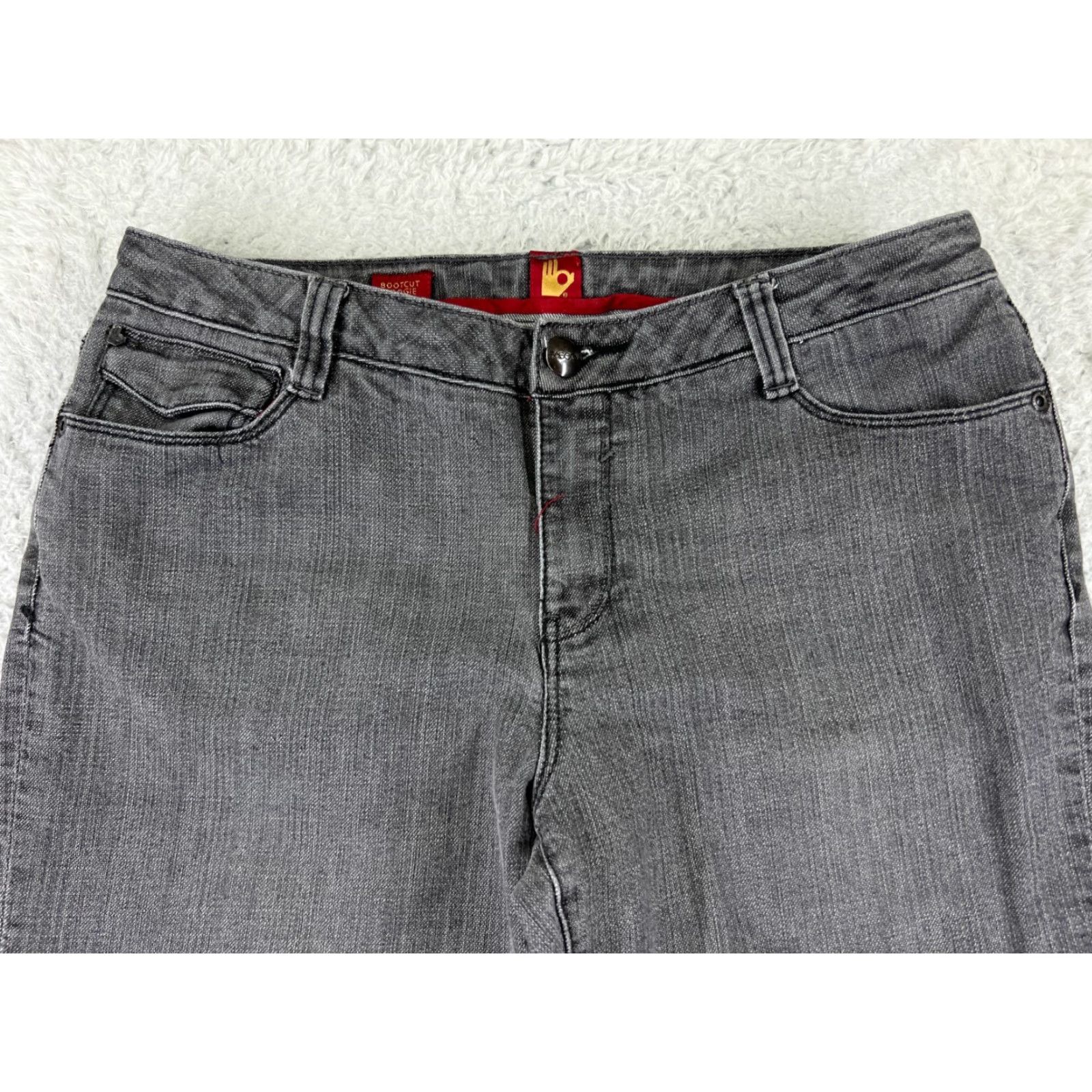 Vintage Sasson Womens Jeans Bootcut Cotton Blend 31x28 Gray Denim 2010s Fall Summer Spring Winter Regular Fit Size 32" / US 10 / IT 46 - 4 Thumbnail