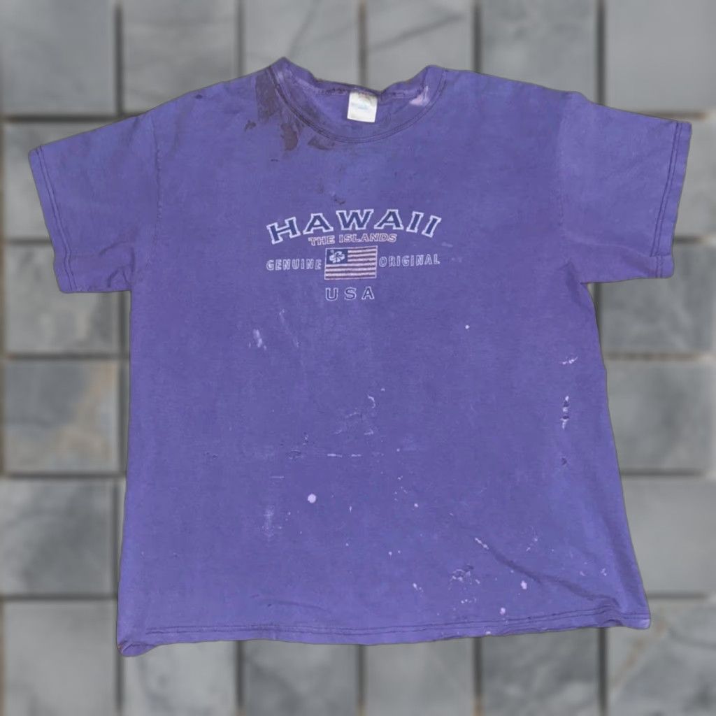 Anvil VINTAGE Hawaii USA T-Shirt Anvil Purple Lavender Large L Distressed Graphic Mens Size US L / EU 52-54 / 3 - 1 Thumbnail