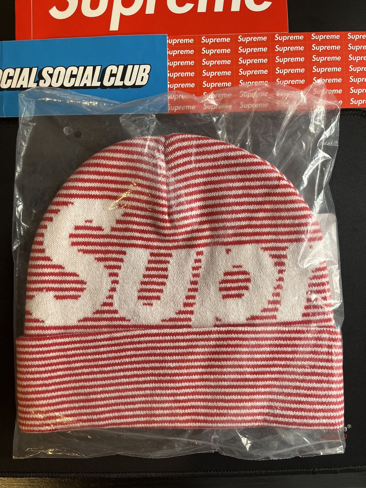 Designer Streetwear Supreme Supreme Big Logo Beanie Grailed