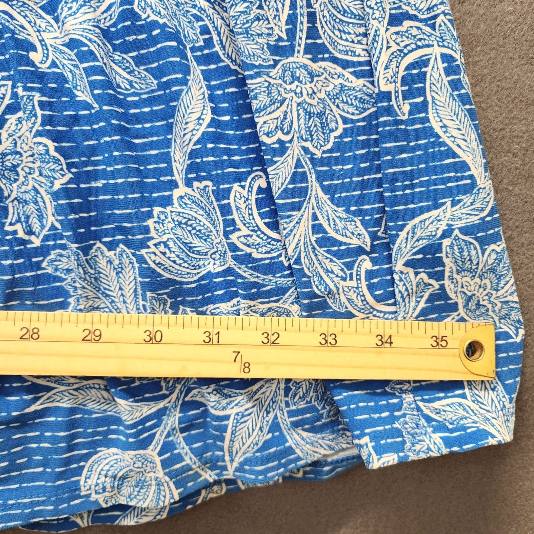 Ralph Lauren Ralph Lauren Dress Womens Large Blue Floral Maxi Flutter Sleeve Size L / US 10 / IT 46 - 6 Thumbnail