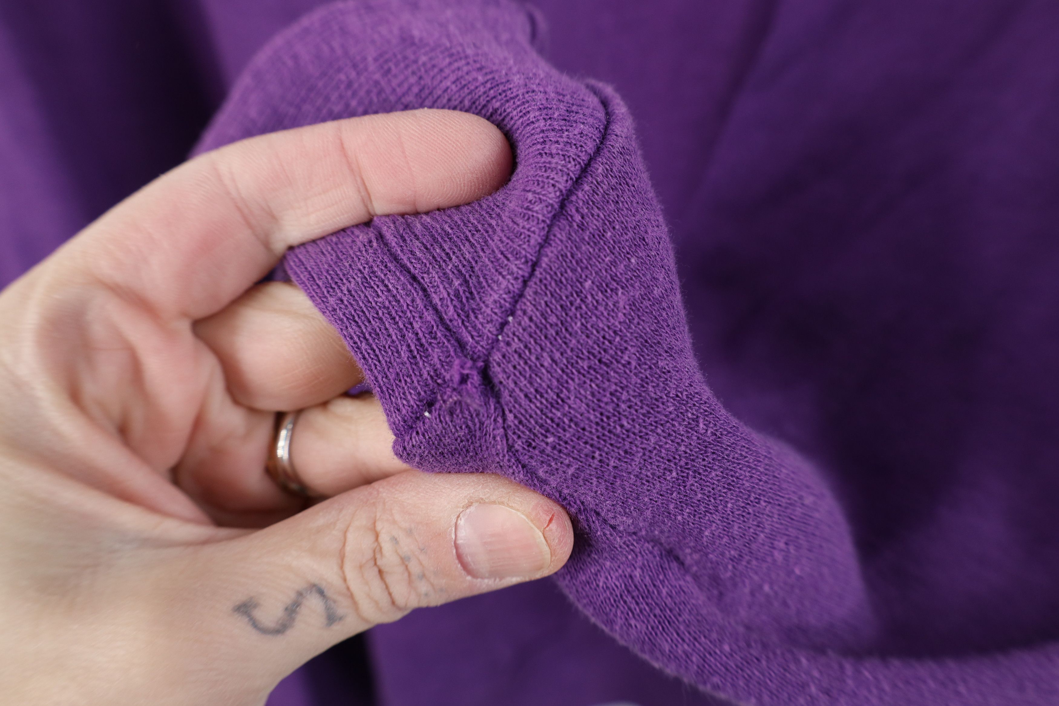 Vintage Vintage 60s Healthknit Raglan Crewneck Sweatshirt Purple USA Size XL / US 12-14 / IT 48-50 - 7 Thumbnail