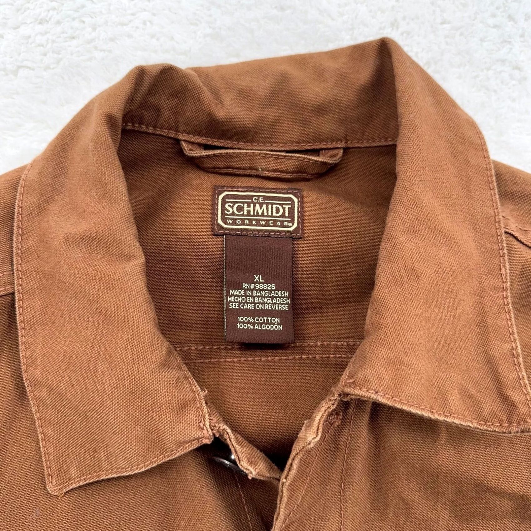 Vintage VINTAGE C.E. Schmidt WORKWEAR BROWN LIGHTWEIGHT WORK JACKET XL Shirt Size US XL / EU 56 / 4 - 6 Thumbnail