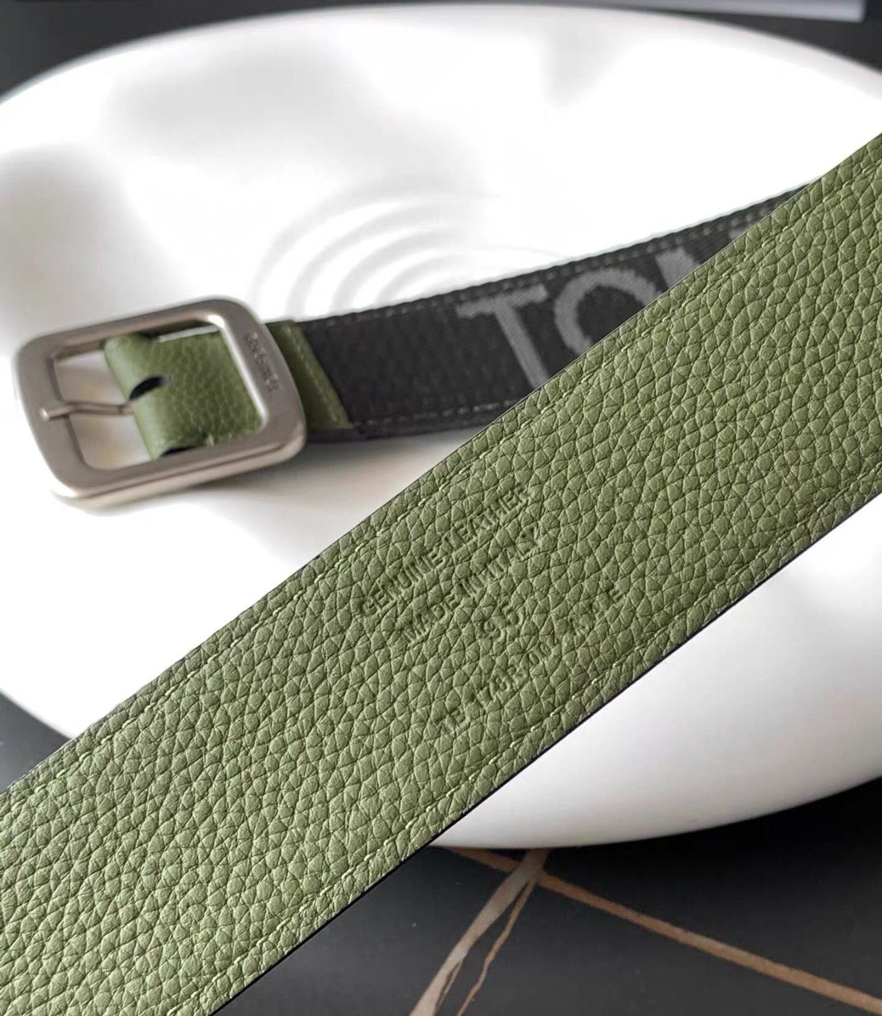 Tom Ford New W Box Tom Ford Leather Safari Green Buckle Belt Luxury Size ONE SIZE - 5 Thumbnail