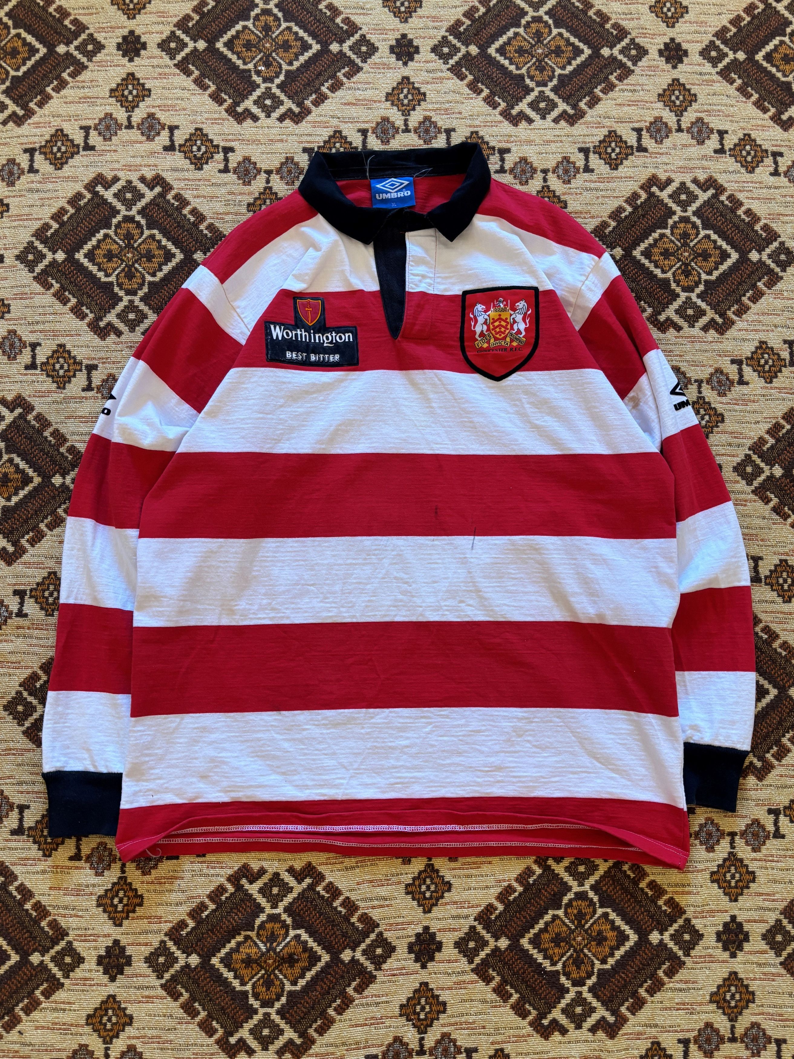 Umbro 1993 1994 Gloucester Rugby Union Home Shirt Size US XL / EU 56 / 4 - 1 Thumbnail