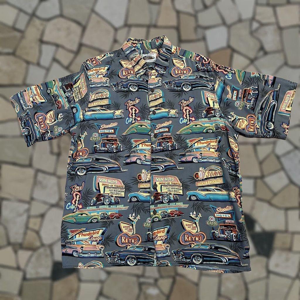 Reyn Spooner VINTAGE Reyn Spooner Hawaiian Button Up Shirt Cars Long Sleeve Men’s Large Size US L / EU 52-54 / 3 - 1 Thumbnail