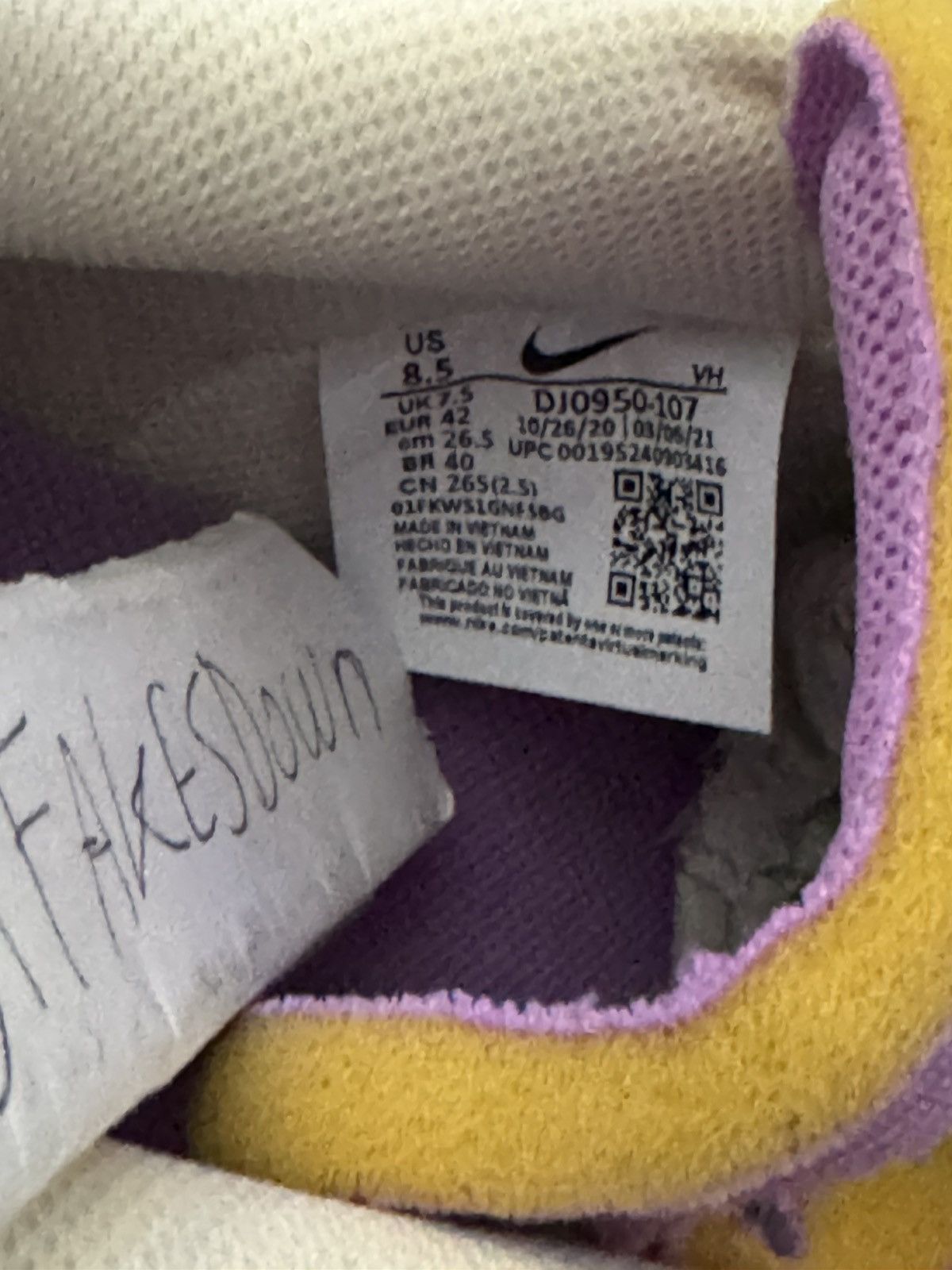 Nike Nike Dunk Low Off-White Lot 36 Size 8.5 DS Shoes Size US 8.5 / EU 41-42 - 8 Thumbnail
