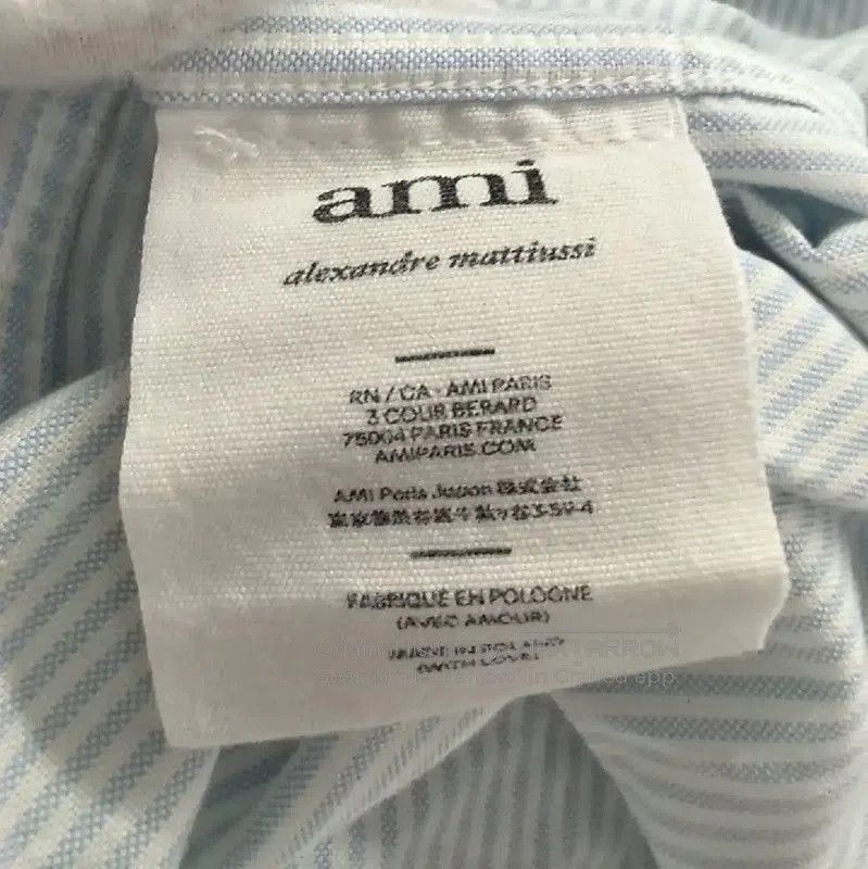 Other AMI Light Blue Cotton Long Sleeve Shirt for Men . Size US XXL / EU 58 / 5 - 6 Thumbnail