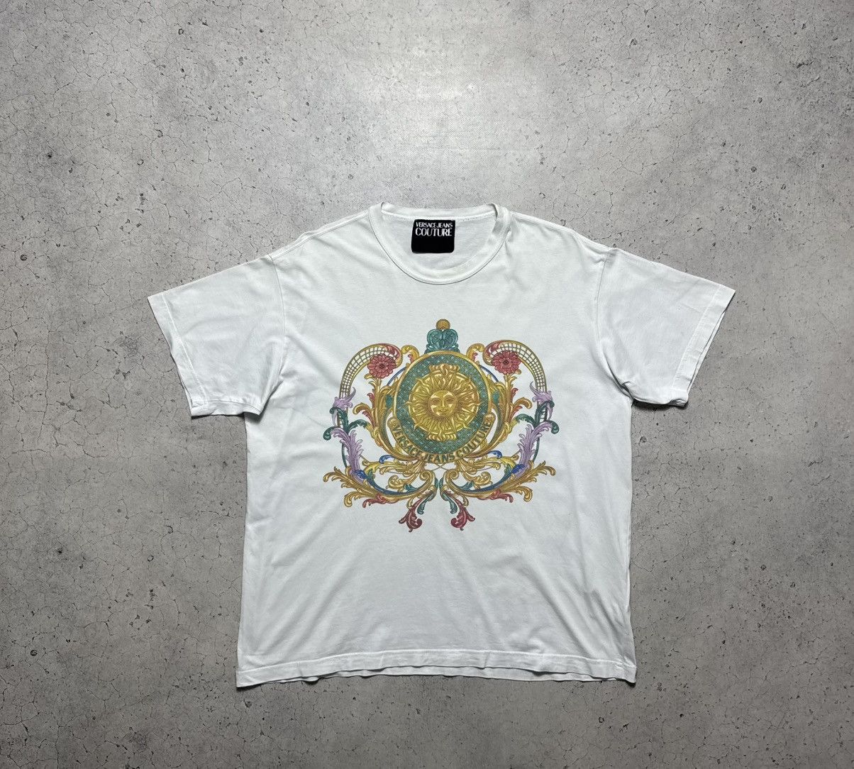 Versace Jeans Couture Versace Jeans Couture White Luxury Big Logo T-Shirt Size L Size US L / EU 52-54 / 3 - 1 Thumbnail