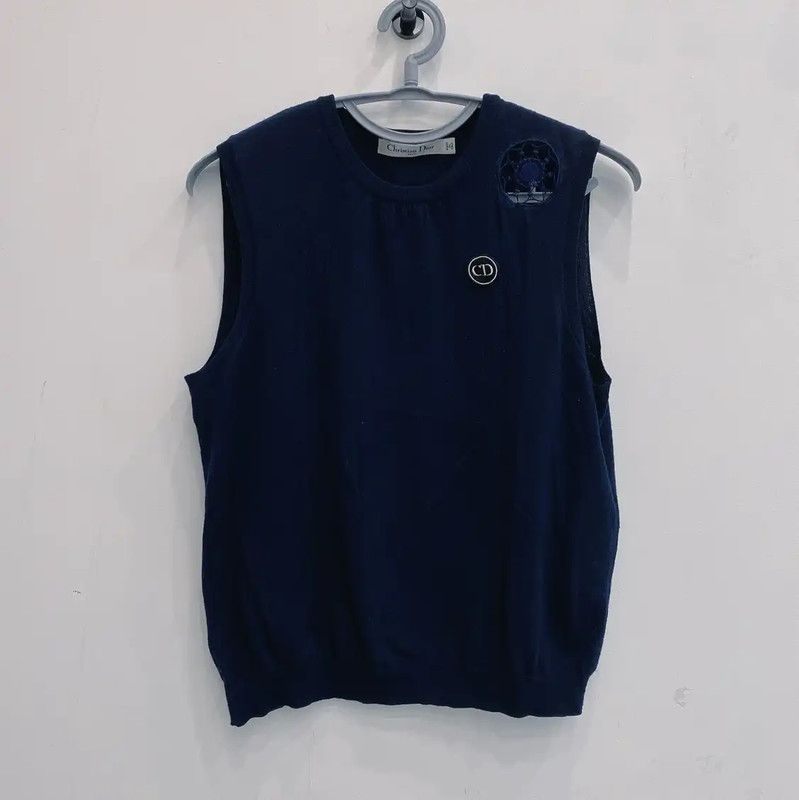 Dior Dior Navy Wool Women's Sweater 0089 Size L / US 10 / IT 46 - 1 Thumbnail
