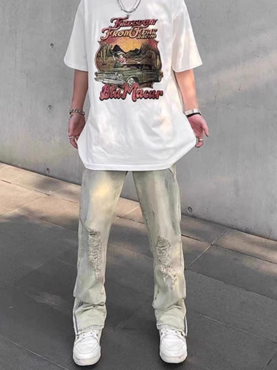 Japanese Brand × Vintage Distressed Washed Jeans Size US 30 / EU 46 - 5 Thumbnail