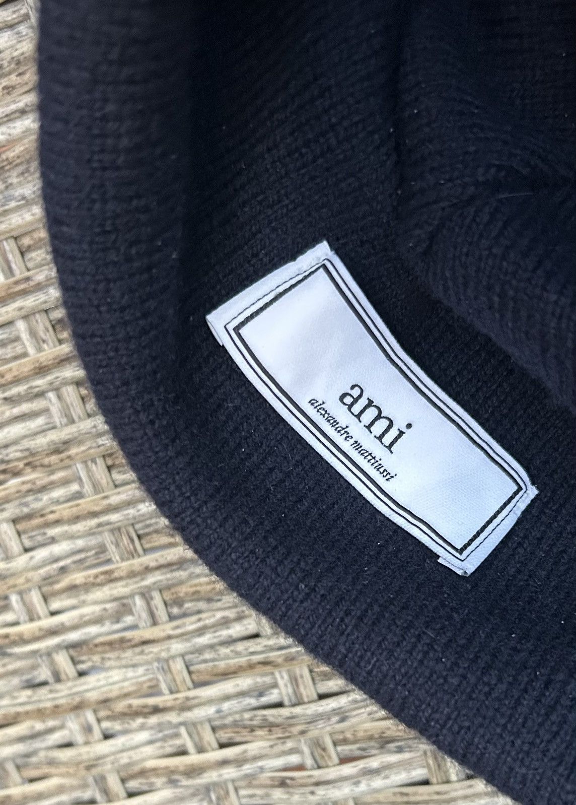 AMI AMI Paris Dark Navy Wool Beanie Hat OS Made In Portugal Size ONE SIZE - 5 Thumbnail