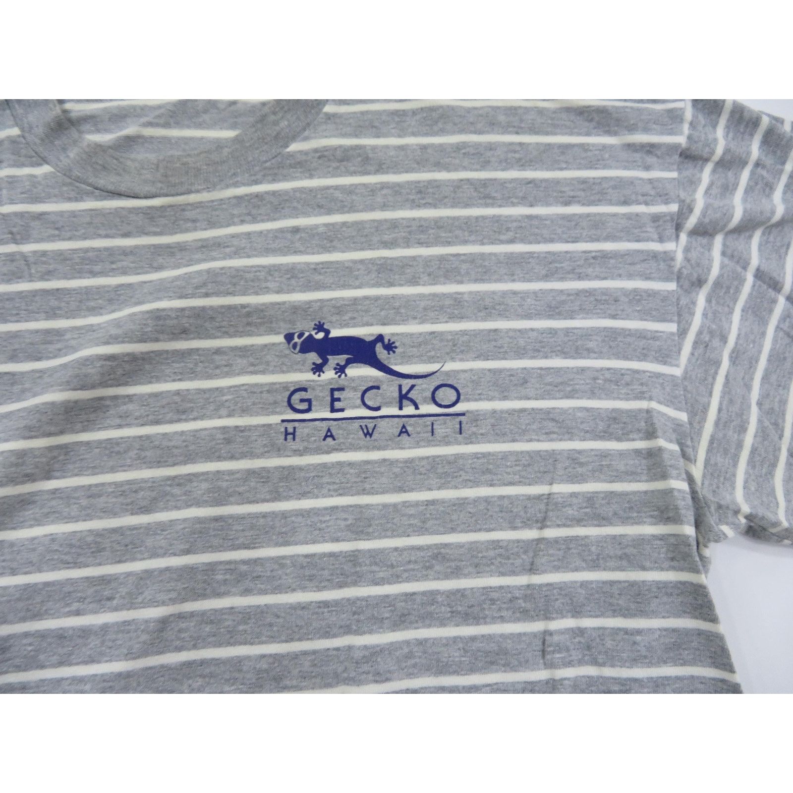 Other 90s Gecko Hawaii T-Shirt Gray White Striped Sz XL Size US XL / EU 56 / 4 - 4 Thumbnail