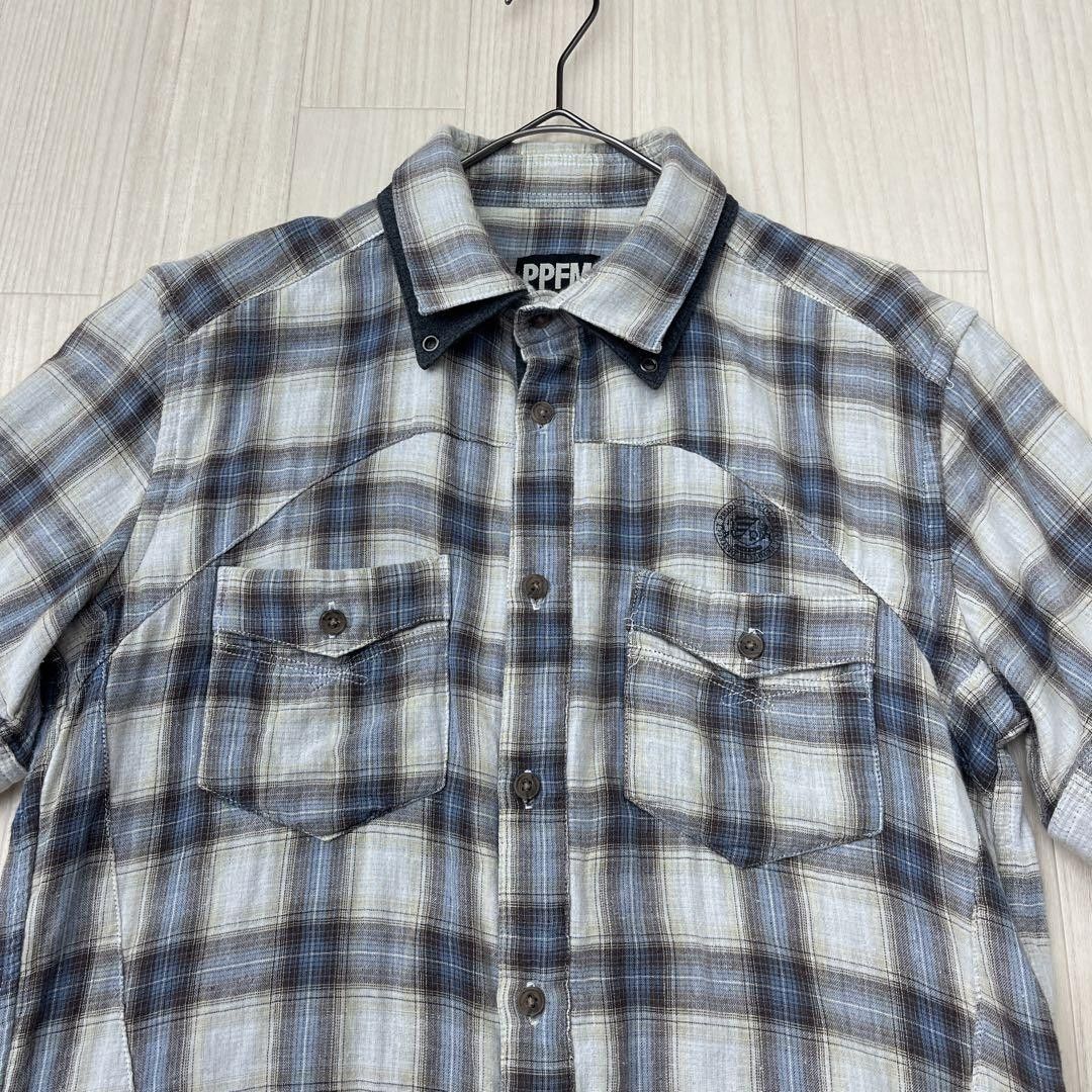 PPFM PPFM Gauze Short Sleeve Check Shirt Size US S / EU 44-46 / 1 - 2 Thumbnail