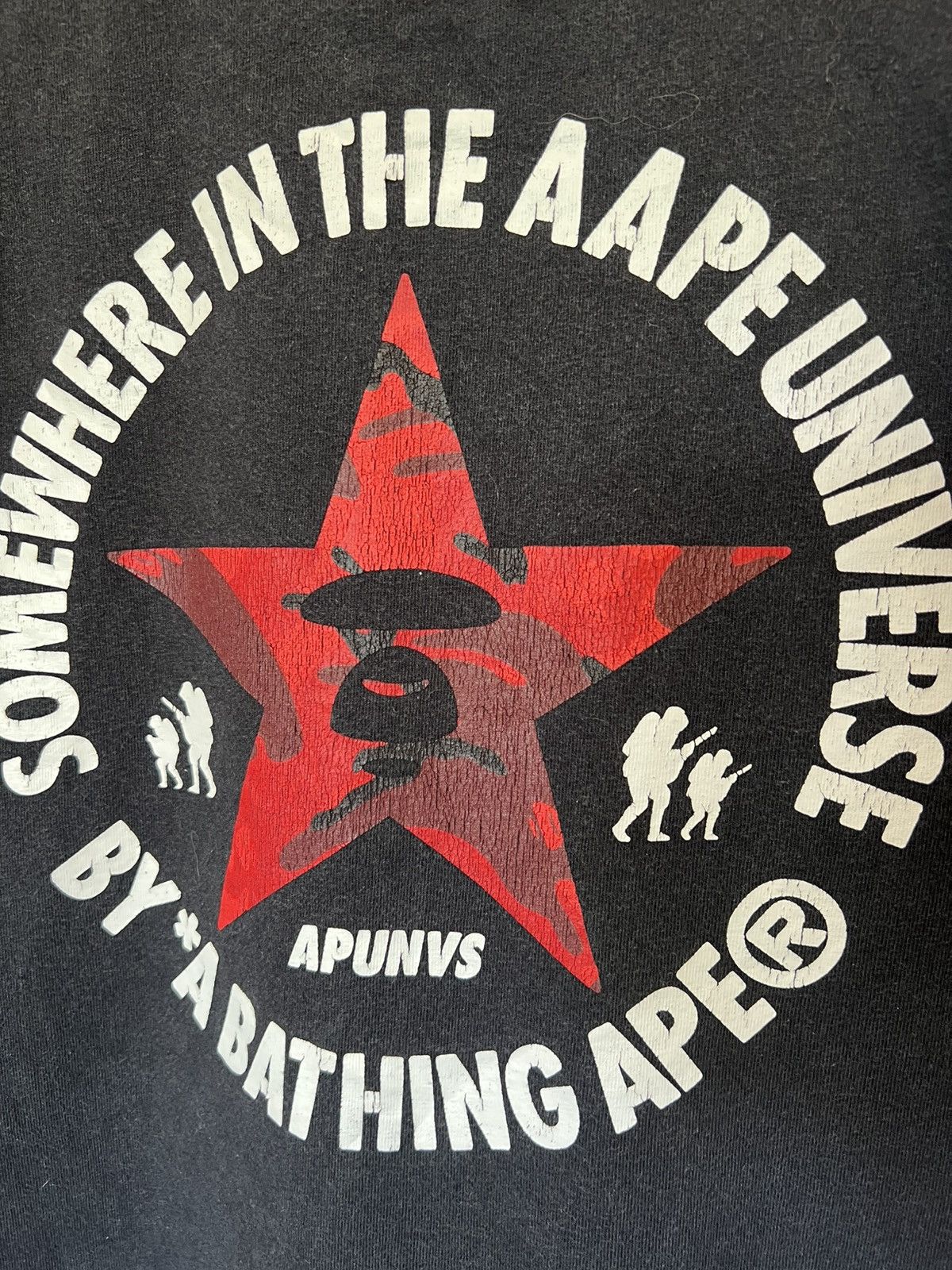 Aape Faded Black T Shirt Aape Bape Monkey Tee Mens Size US L / EU 52-54 / 3 - 8 Thumbnail