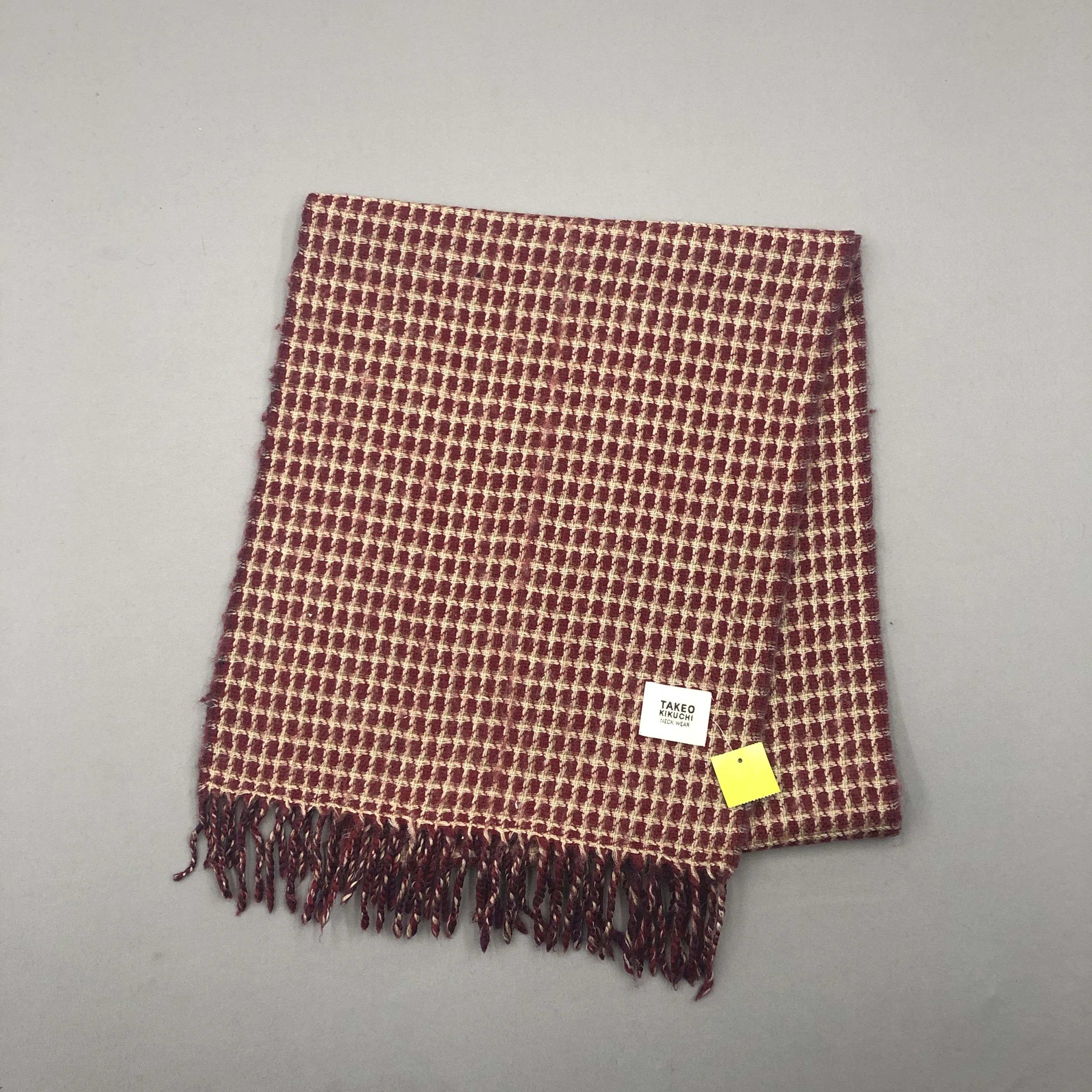 Takeo Kikuchi Vintage Takeo Kikuchi Scarf Muffler Wool Cashmere Scarves Size ONE SIZE - 3 Thumbnail