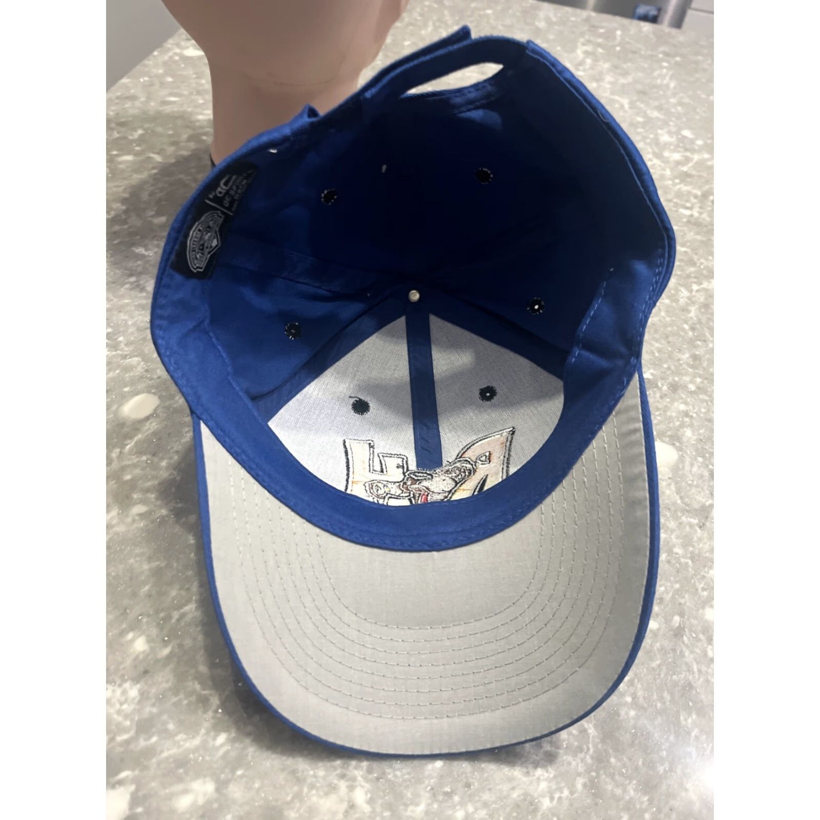 Vintage Rock Hounds Cap Embroidered Midland Texas Baseball Men S/M Blue Cotton Canvas Adjustable Baseball Cap Size ONE SIZE - 5 Thumbnail