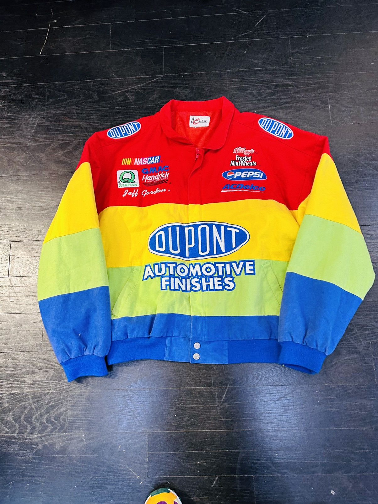 Vintage Vintage Jeff Gordon NASCAR Jacket Rainbow DuPont Racing | Grailed