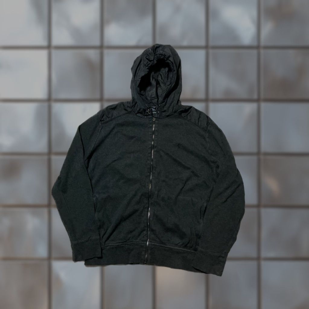 Polo Ralph Lauren VINTAGE Polo Ralph Lauren Pony Logo Estate Rib Charcoal Grey Black Tech Full Zip Jacket Men L Gray Logo Estate Rib Full Zip Men L Size US L / EU 52-54 / 3 - 1 Thumbnail