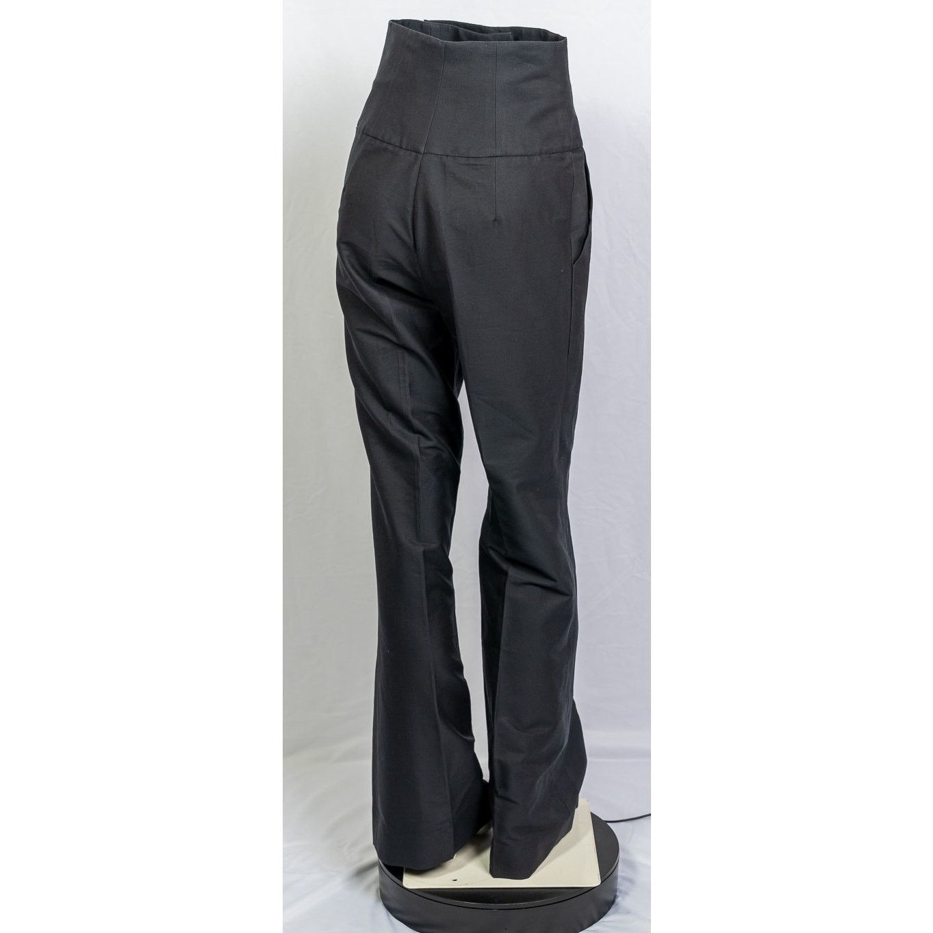 Monique Lhuillier Monique Lhuillier High Waist Wide Leg Noir slacks sz 2 NWOT Size 26" / US 2 / IT 38 - 4 Thumbnail