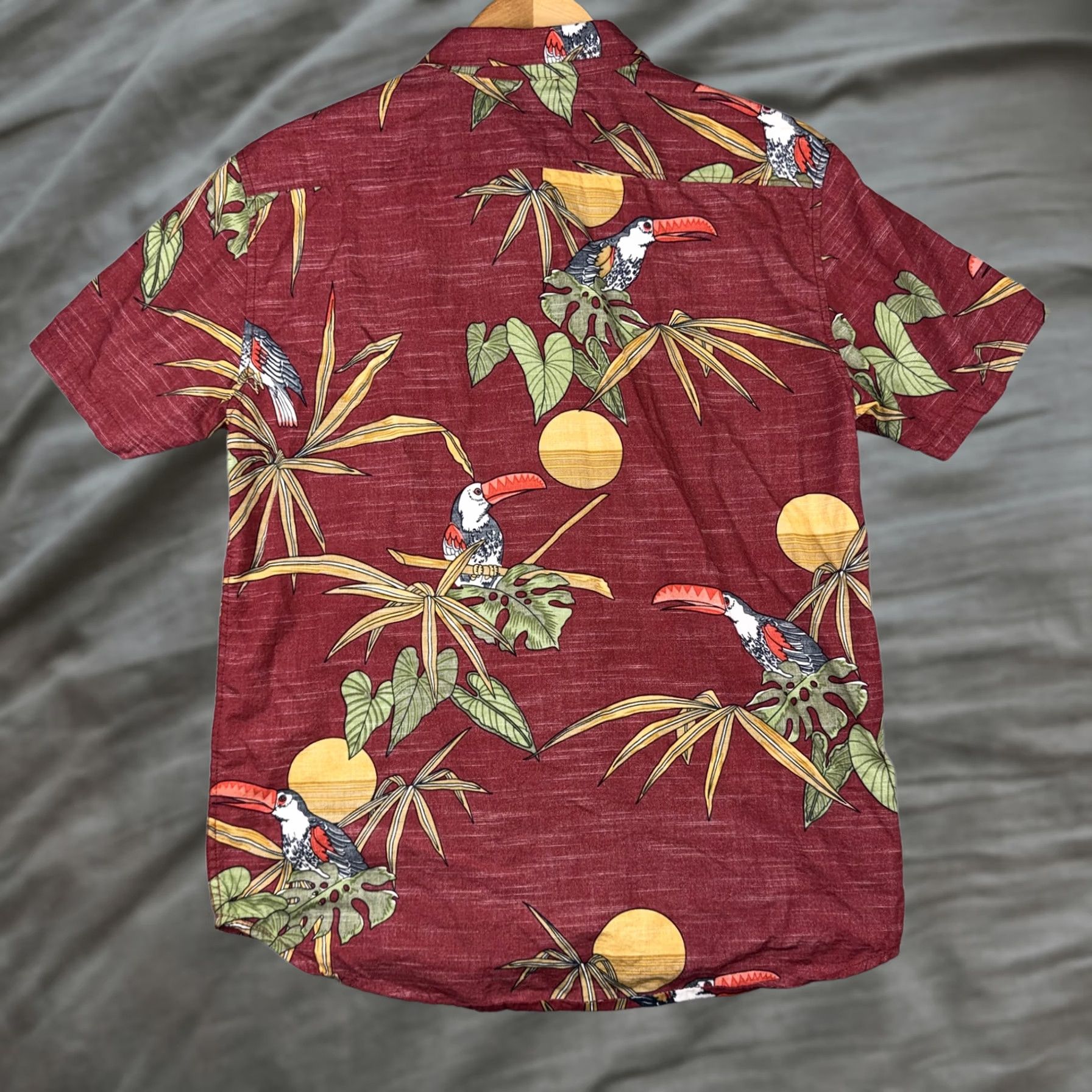 Billabong Billabong Shirt Mens M Short Sleeve Button Up Tropical Toucan Hawaiian Stretch Casual Multicolor Graphic Print Beach 90s? Size US M / EU 48-50 / 2 - 1 Thumbnail