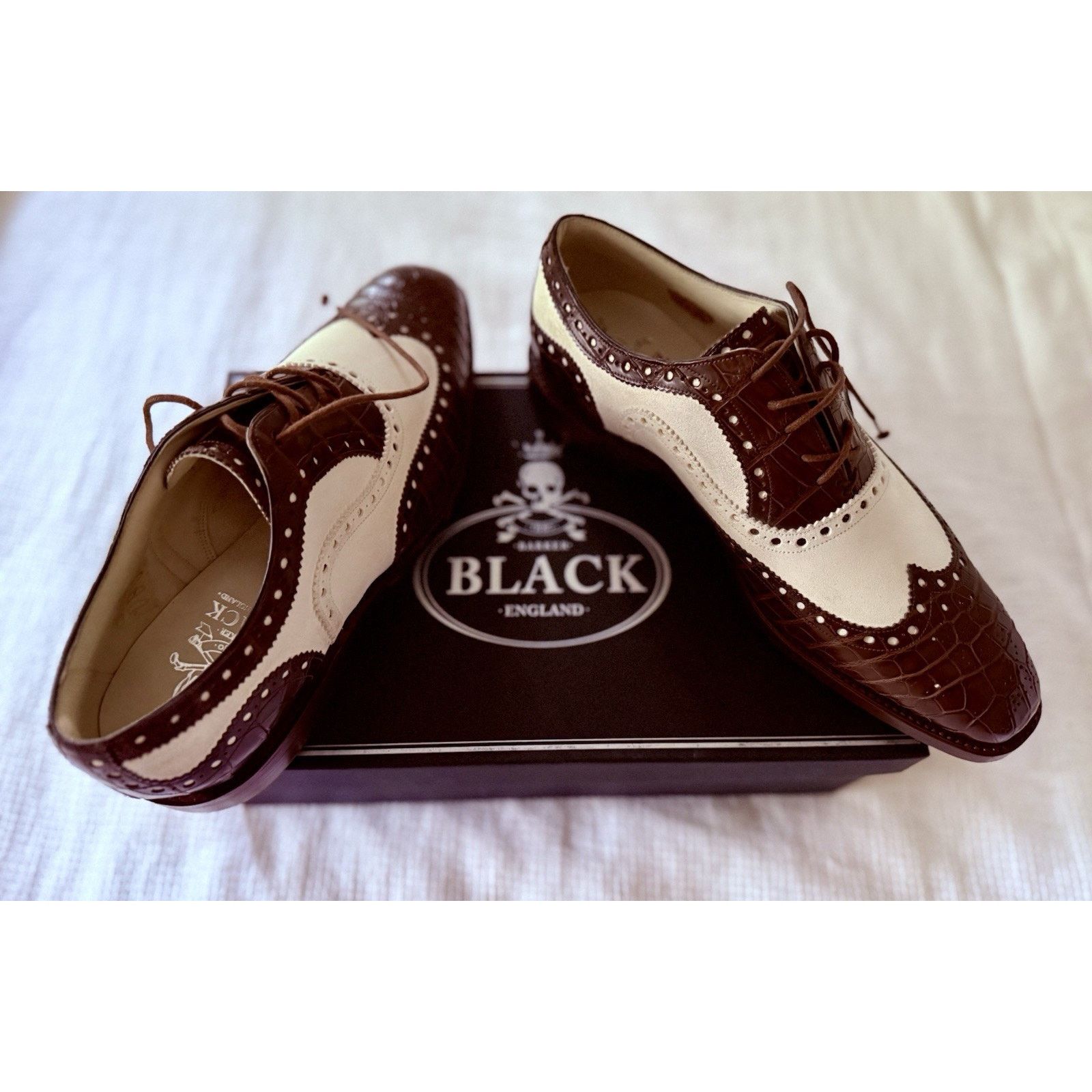 Barker Black Barker Black Crocodile Golf Spectator Suede $3250US England Size US 8.5 / EU 41-42 - 4 Thumbnail