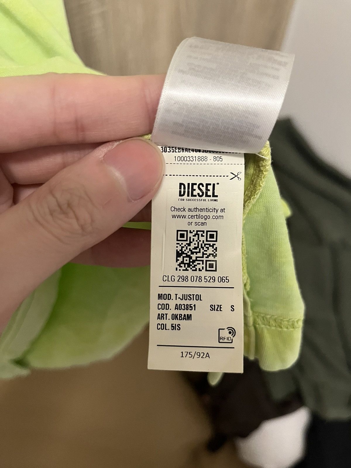 Diesel diesel soccer jersey polo tee shirt in green and purple Size US S / EU 44-46 / 1 - 3 Thumbnail
